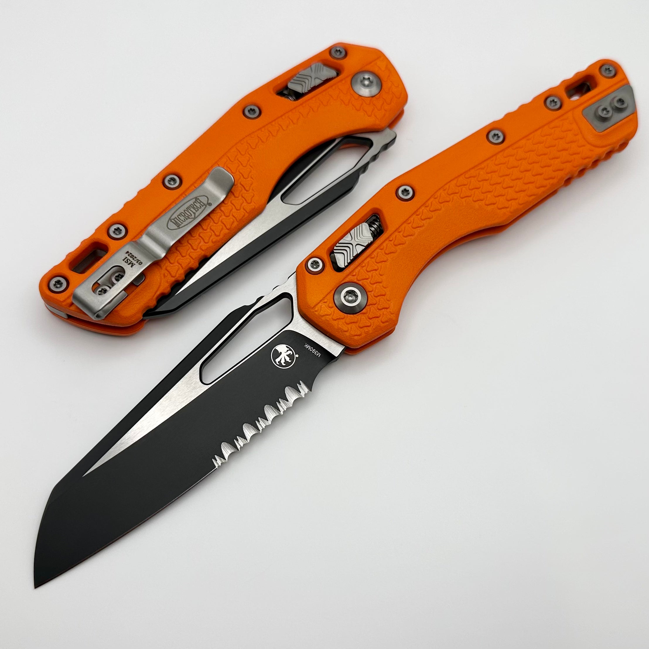 Microtech MSI RAM LOK Orange Polymer Folding Knife - Premium M390MK Steel