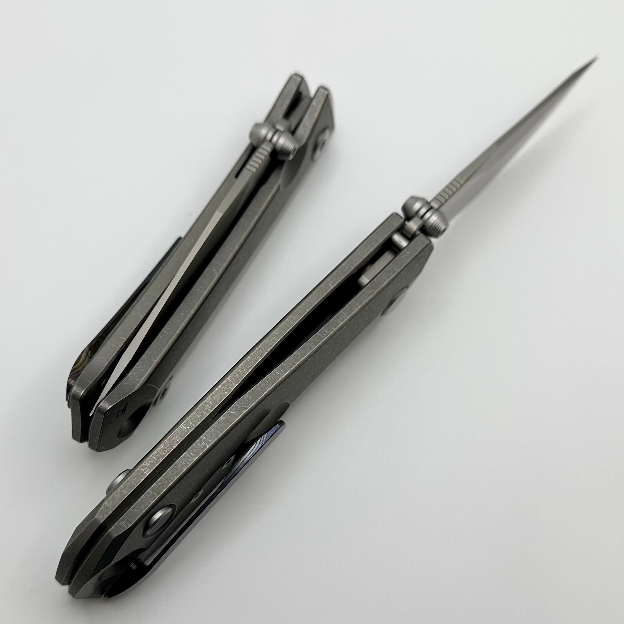 Premium Custom Knife Factory Brat - M398 Blade & Titanium/ZircuTi Design