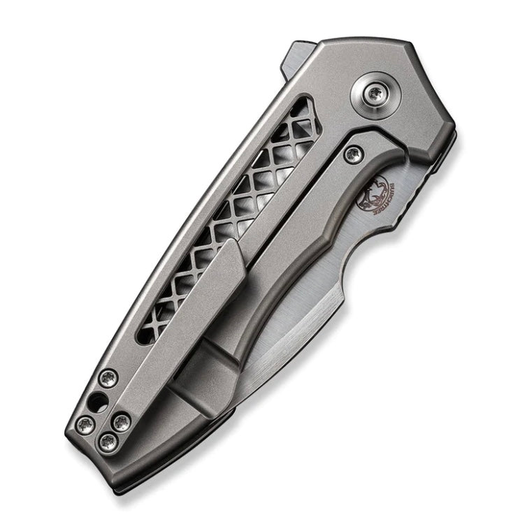 Premium WE Knife Harpen Flipper - Titanium Handles & Satin CPM-20CV Blade