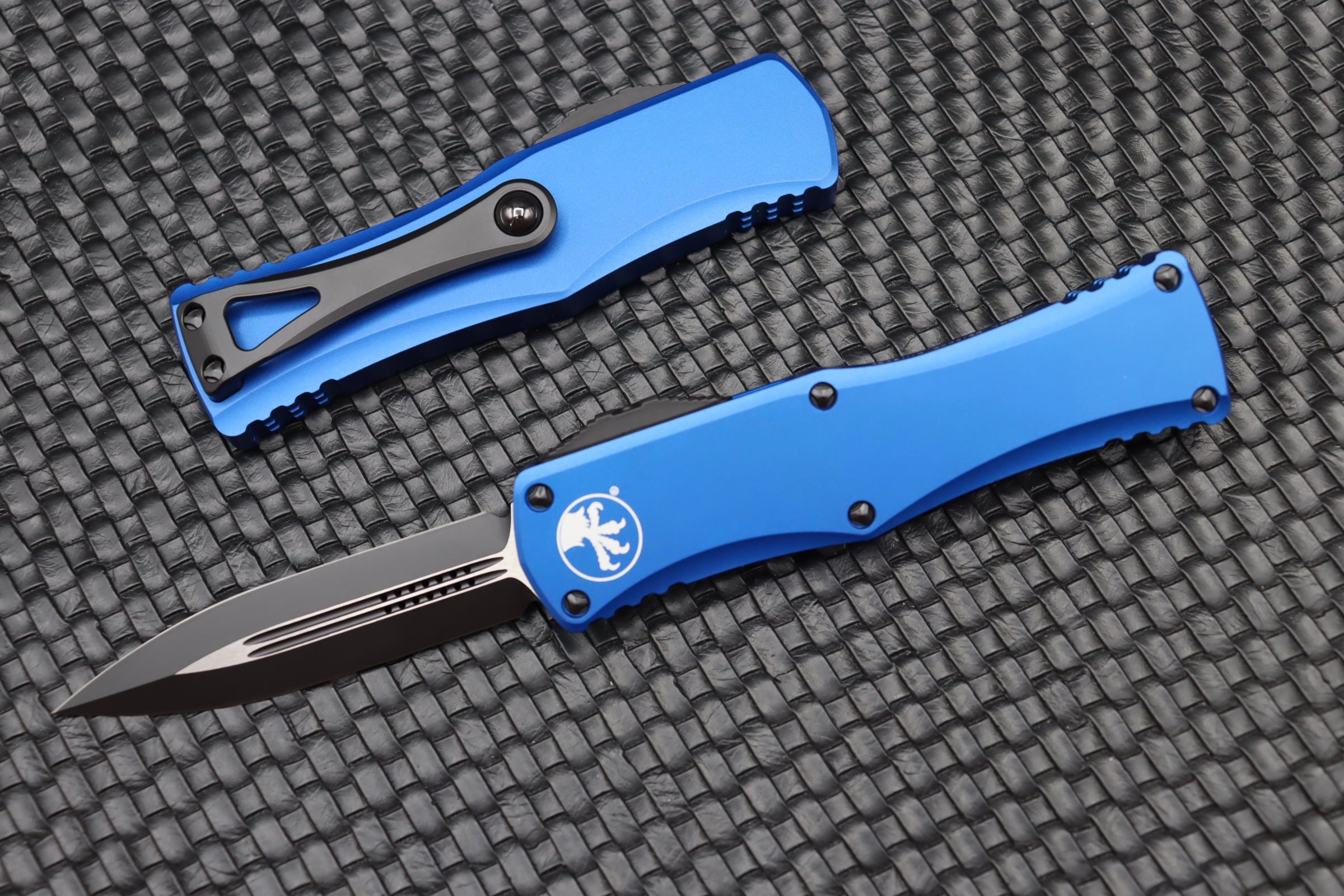 Microtech Hera Double Edge Tactical Knife - Premium Black & Blue Design