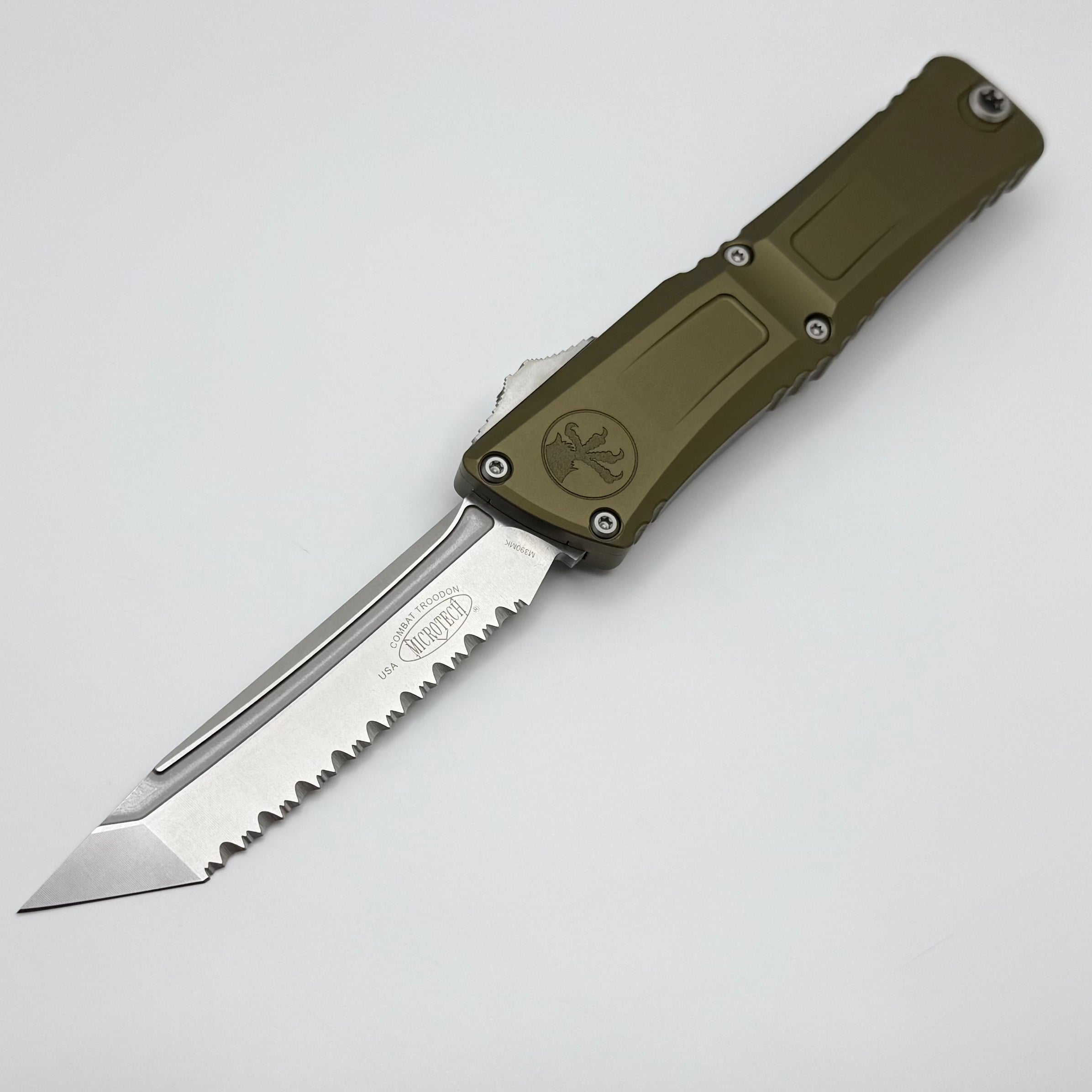 Microtech Premium Combat Troodon Gen III Tanto Knife - OD Green Handle