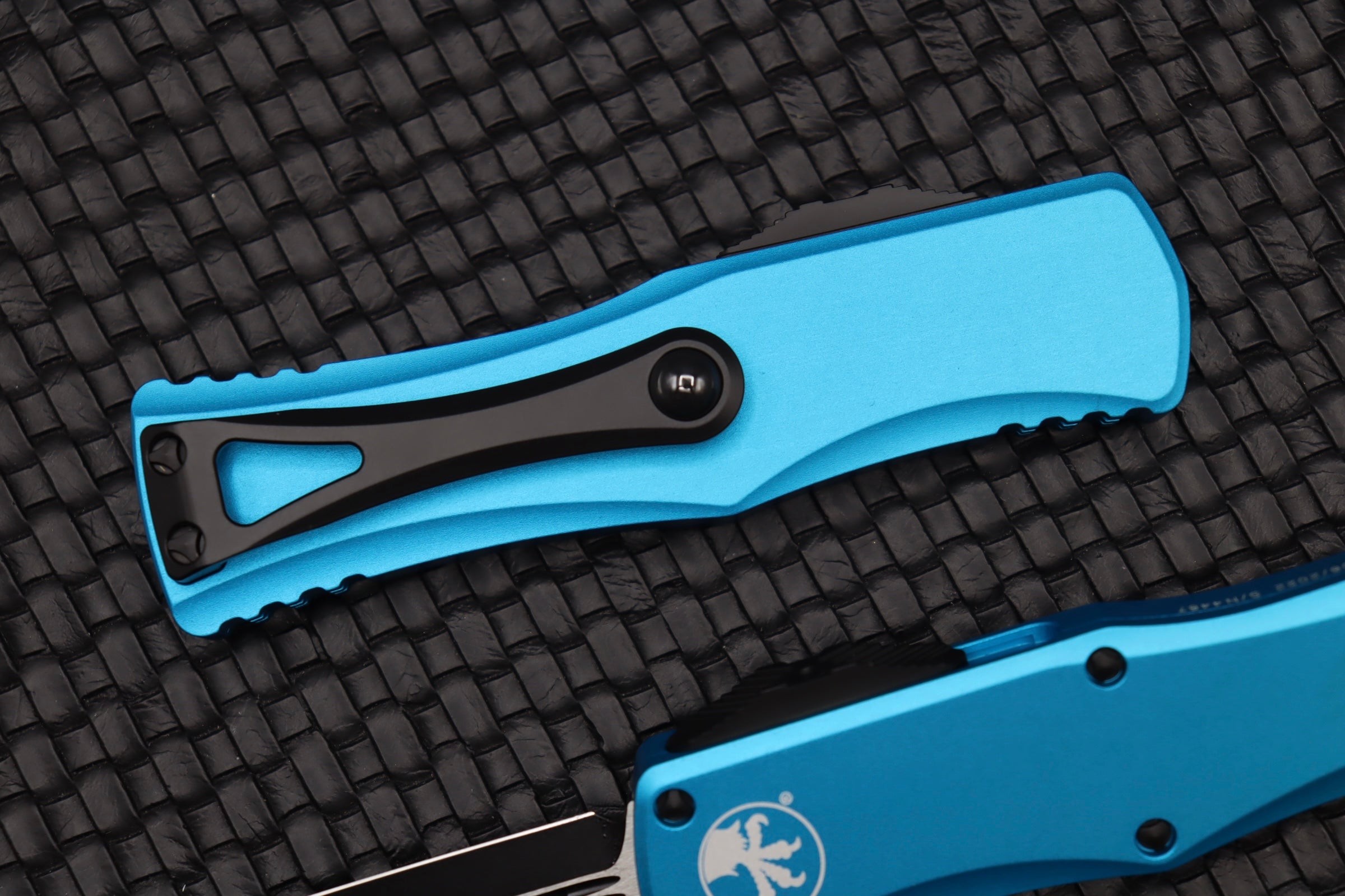 Premium Microtech Hera Double Edge Knife - Black & Turquoise 702-1TQ