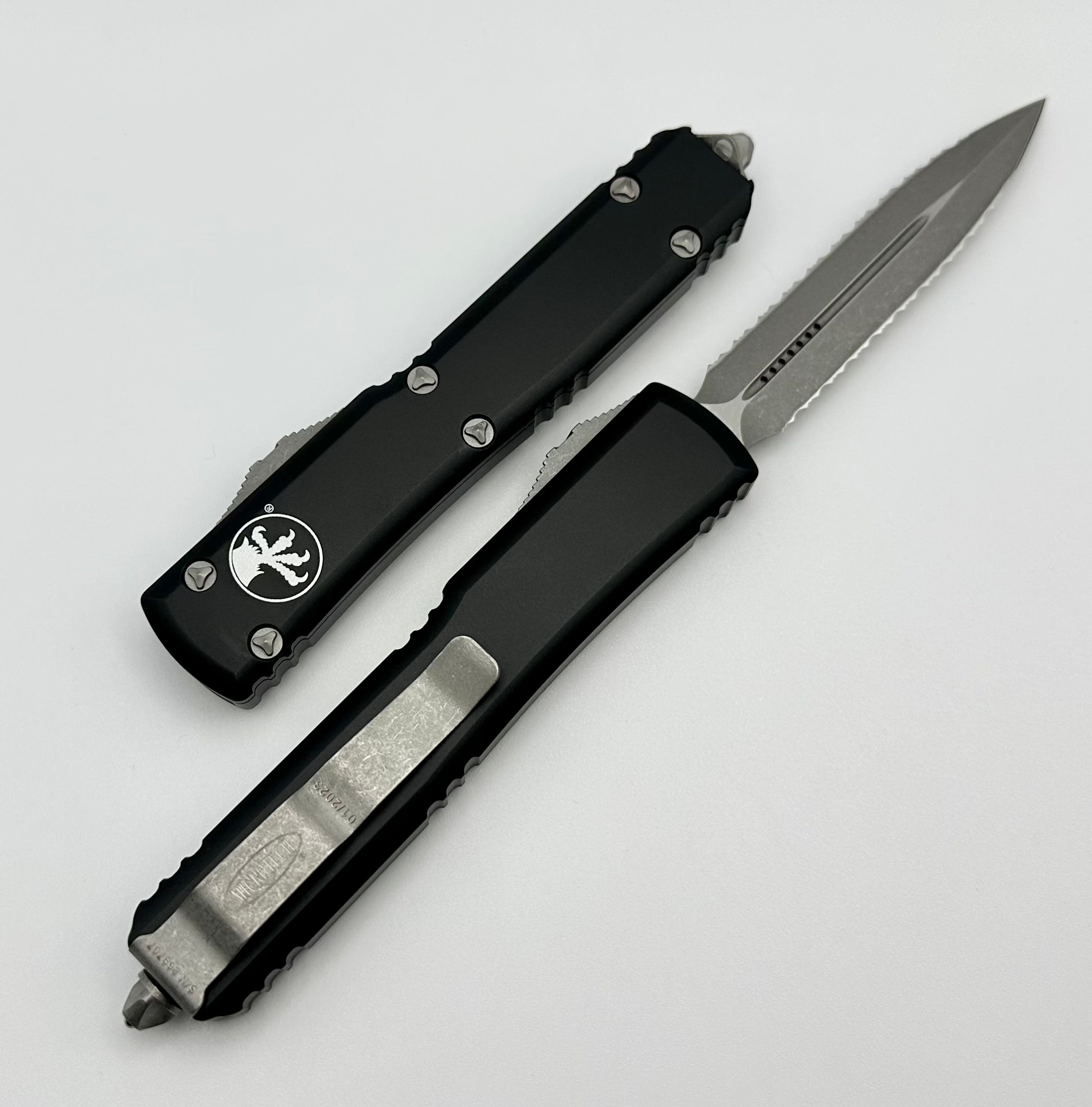 Microtech Ultratech Apocalyptic Black Double Edge OTF Knife - Premium Tactical Tool