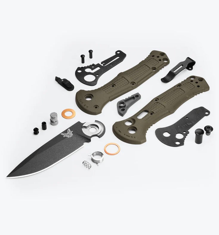 Benchmade Mini Claymore Ultimate Tactical Knife - Ranger Green Grivory & Black CPM-D2