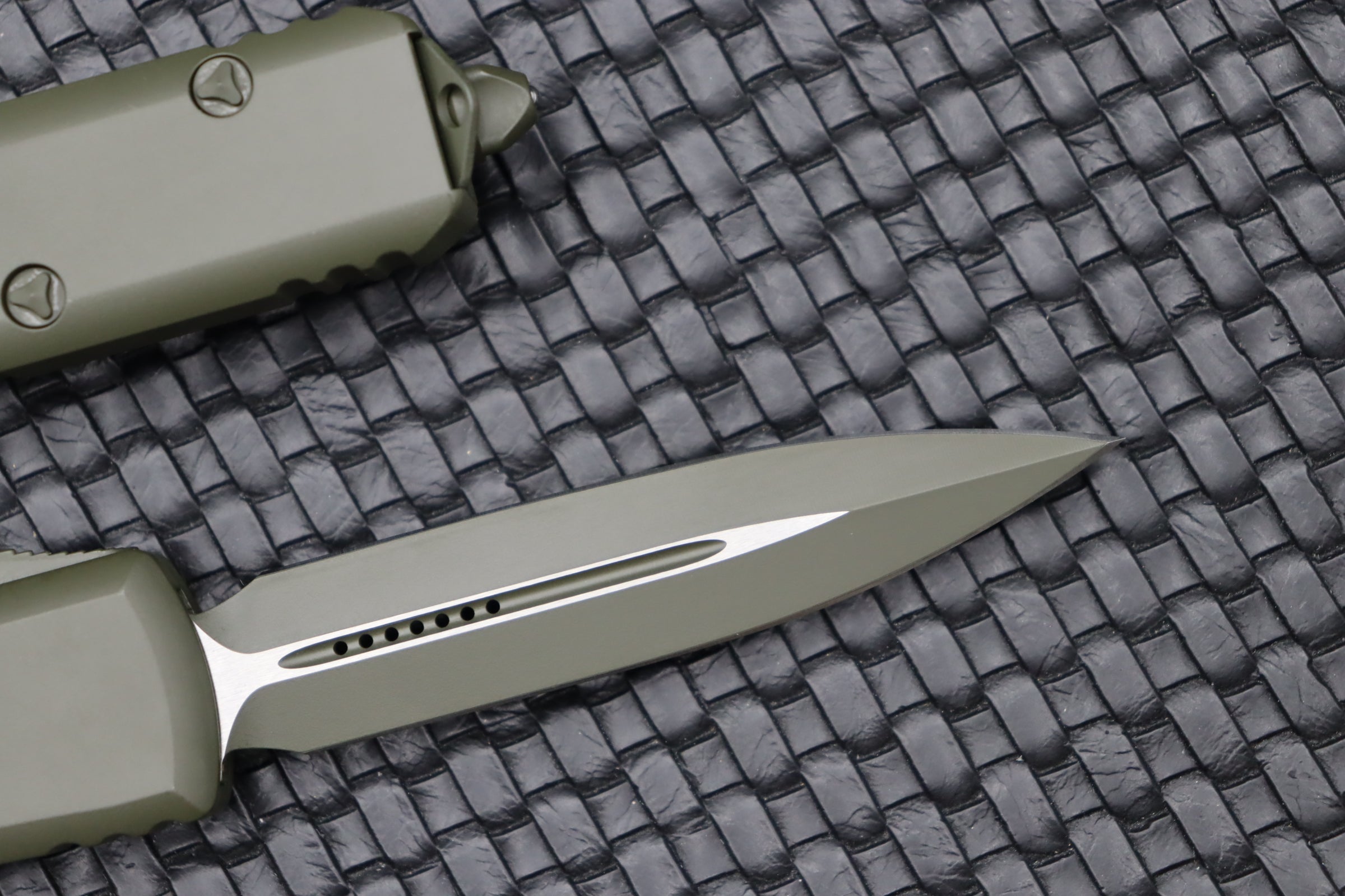 Microtech UTX-85 Double Edge Cerakote OD Green Premium EDC Knife