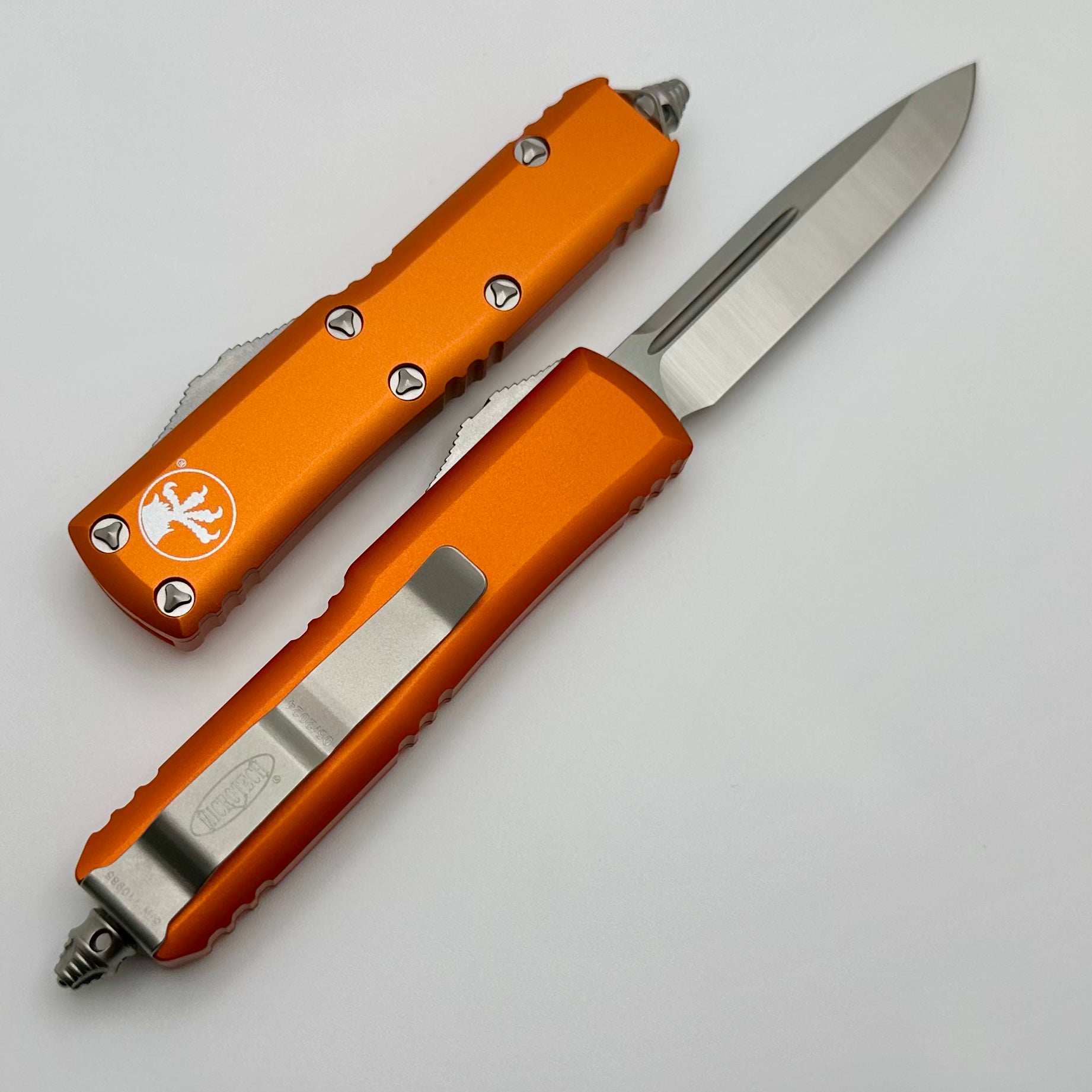 Microtech UTX-85 S/E Satin & Orange EDC Knife - Premium Compact Design