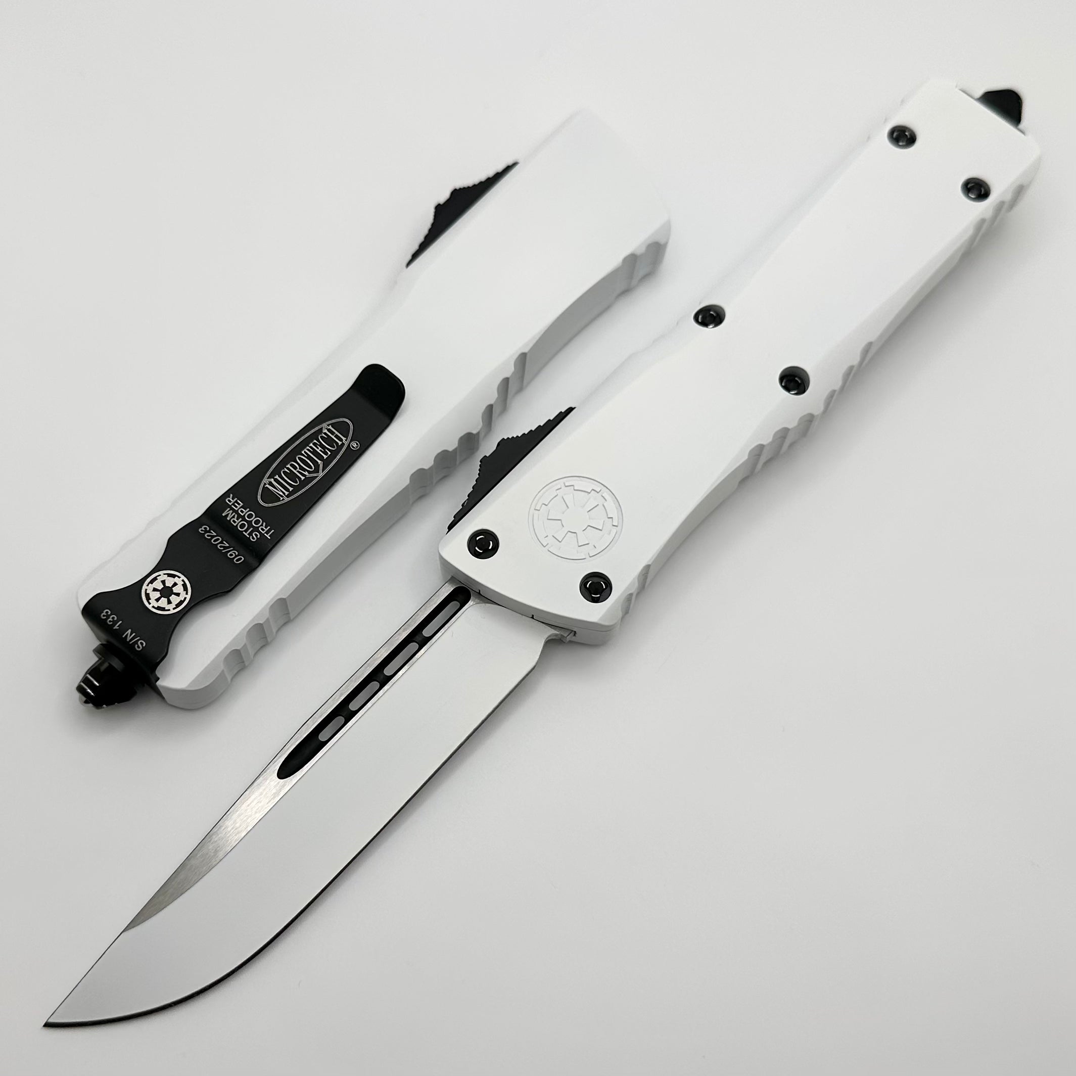 Microtech Combat Troodon Storm Trooper Signature Series | Premium Tactical OTF Knife