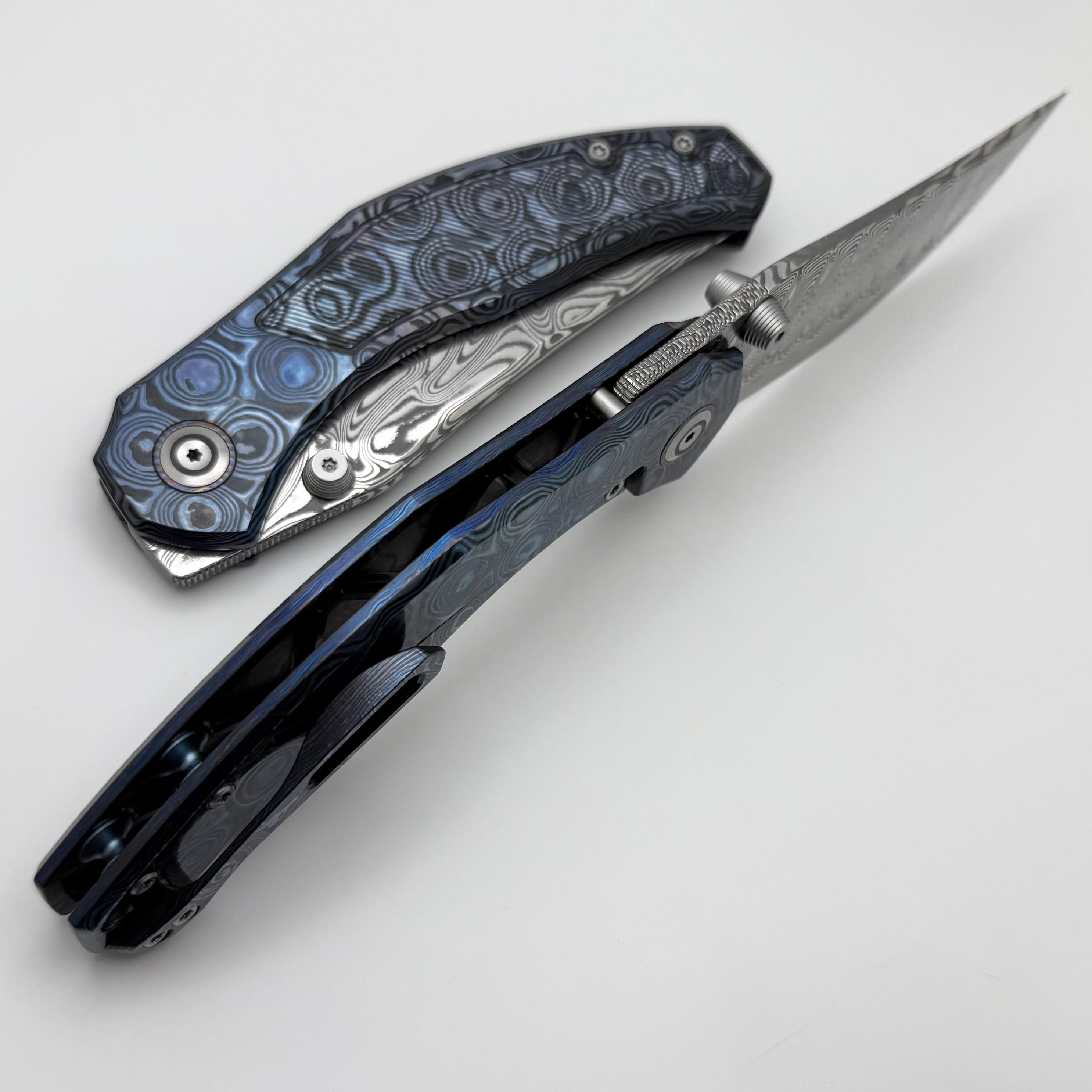 Premium Custom Knife Factory Blava with ZircuTi Handles & Damasteel Blade