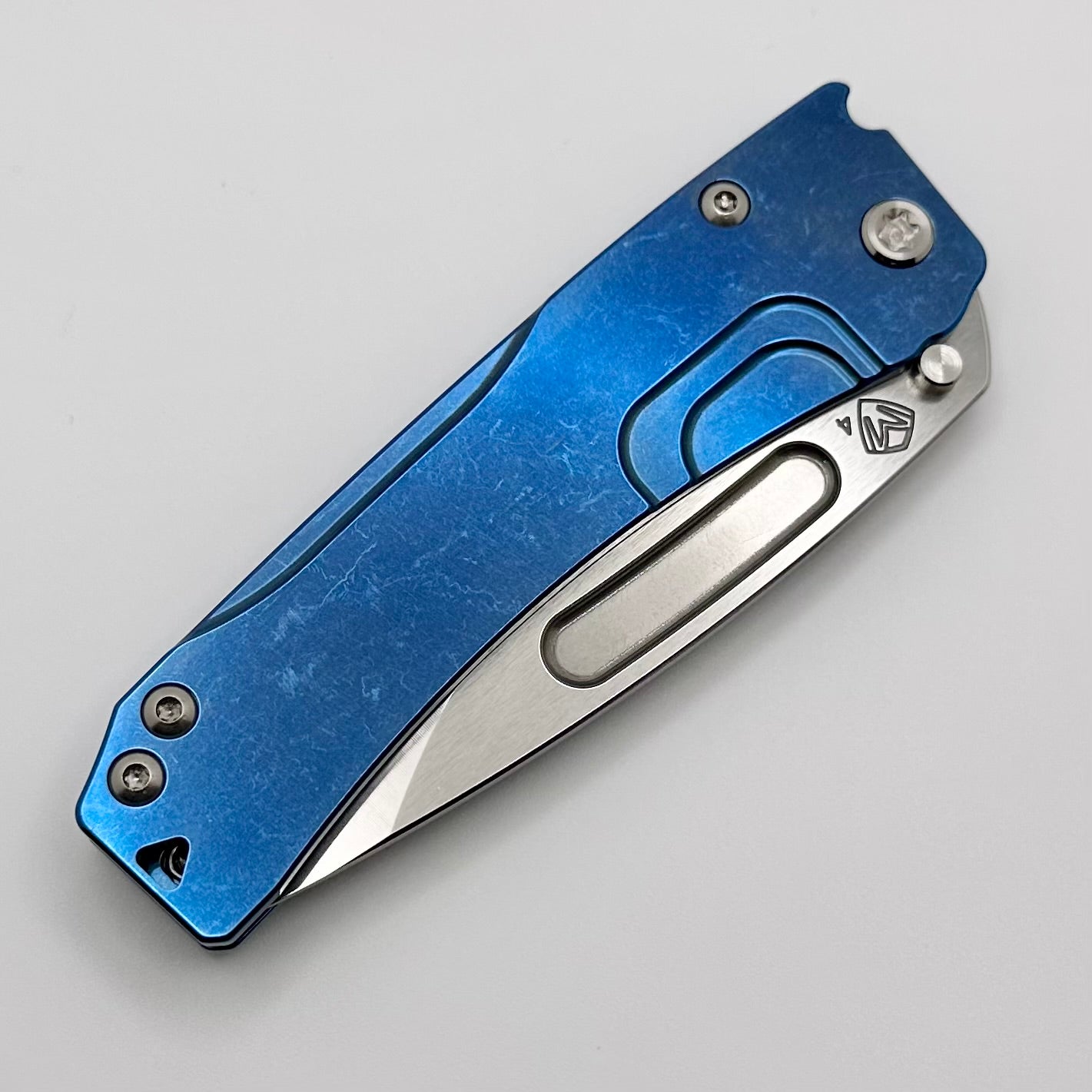 Medford Slim Midi LH Left-Handed EDC Knife - S45VN Blade & Blue Tumbled Handles