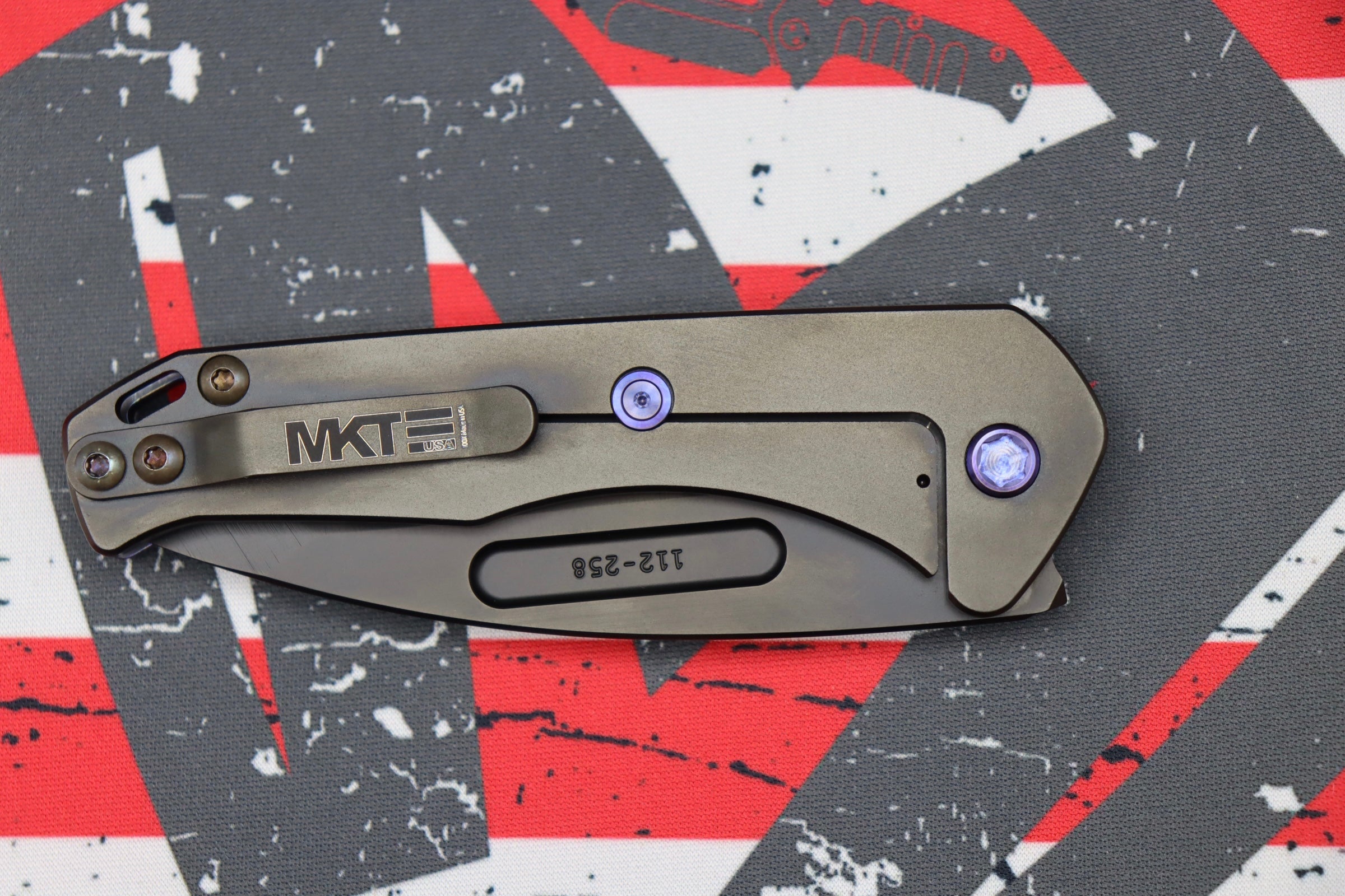 Medford Praetorian Slim: Premium Tactical Knife with PVD Coating & Violet Handle