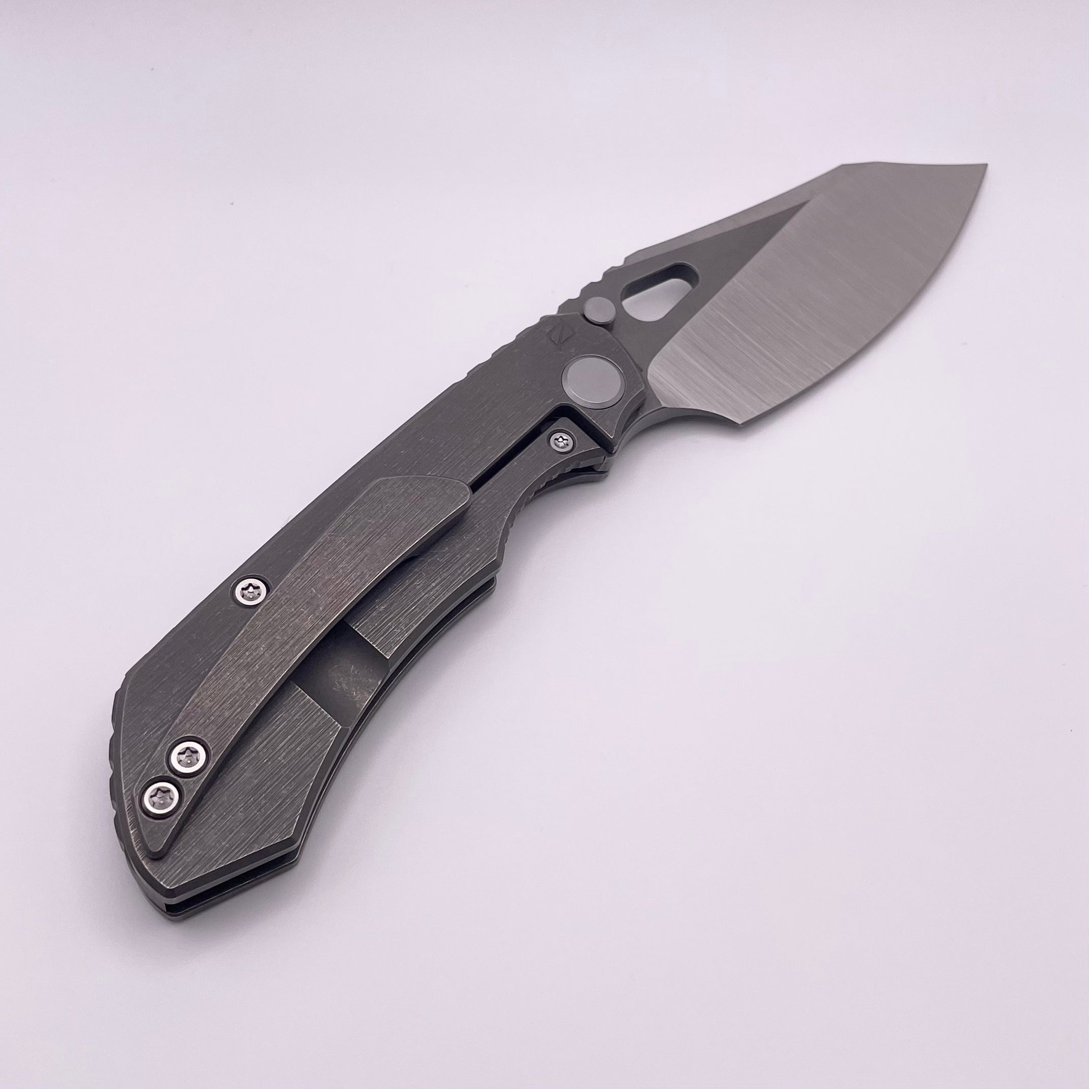 Premium Custom Knife Factory Rotten Design Evo 4.0 - Ultimate S90V Blade with Tumbled Titanium Handles