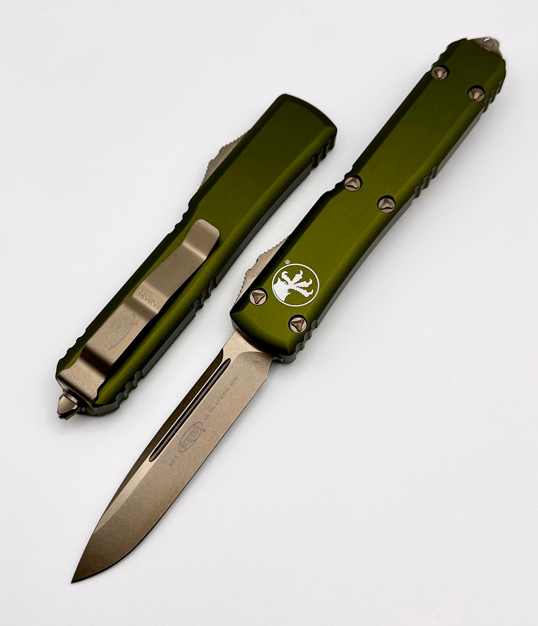 Microtech Ultratech Bronze & OD Green OTF Knife - Premium EDC