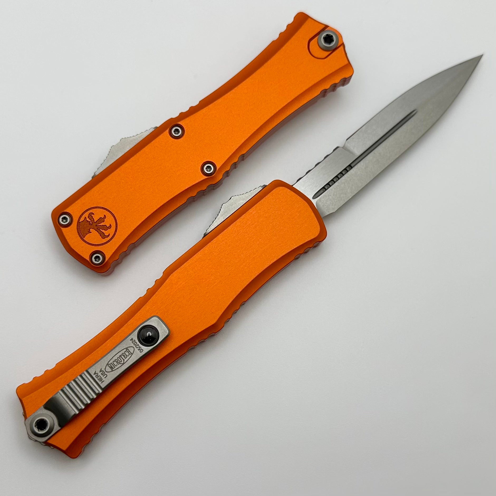 Microtech Mini Hera OTF Knife - Premium M390MK Blade & Orange Aluminum Handle