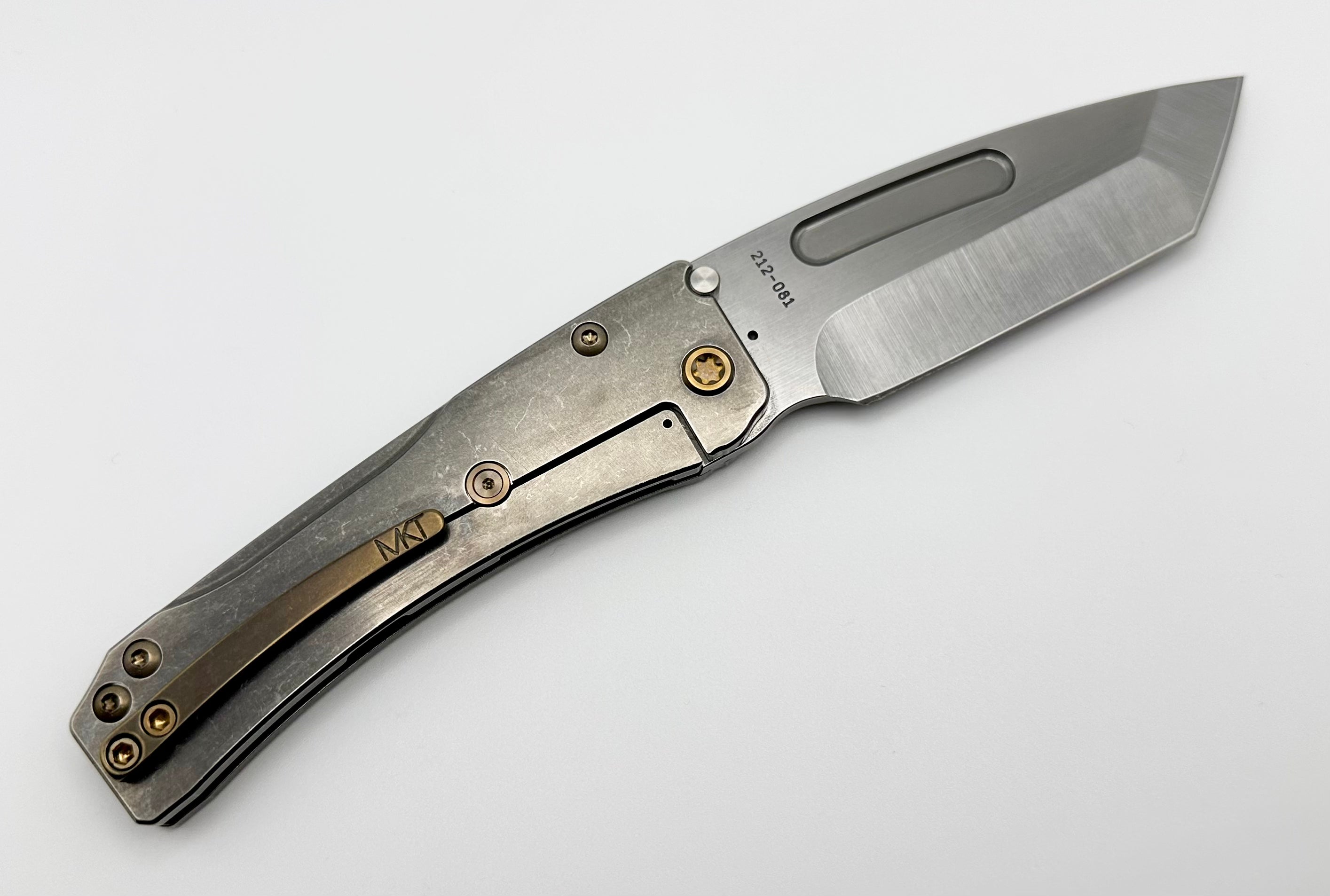 Medford Slim Midi Tanto EDC Knife - Premium S45VN Blade & Art Nouveau Bronze Handles