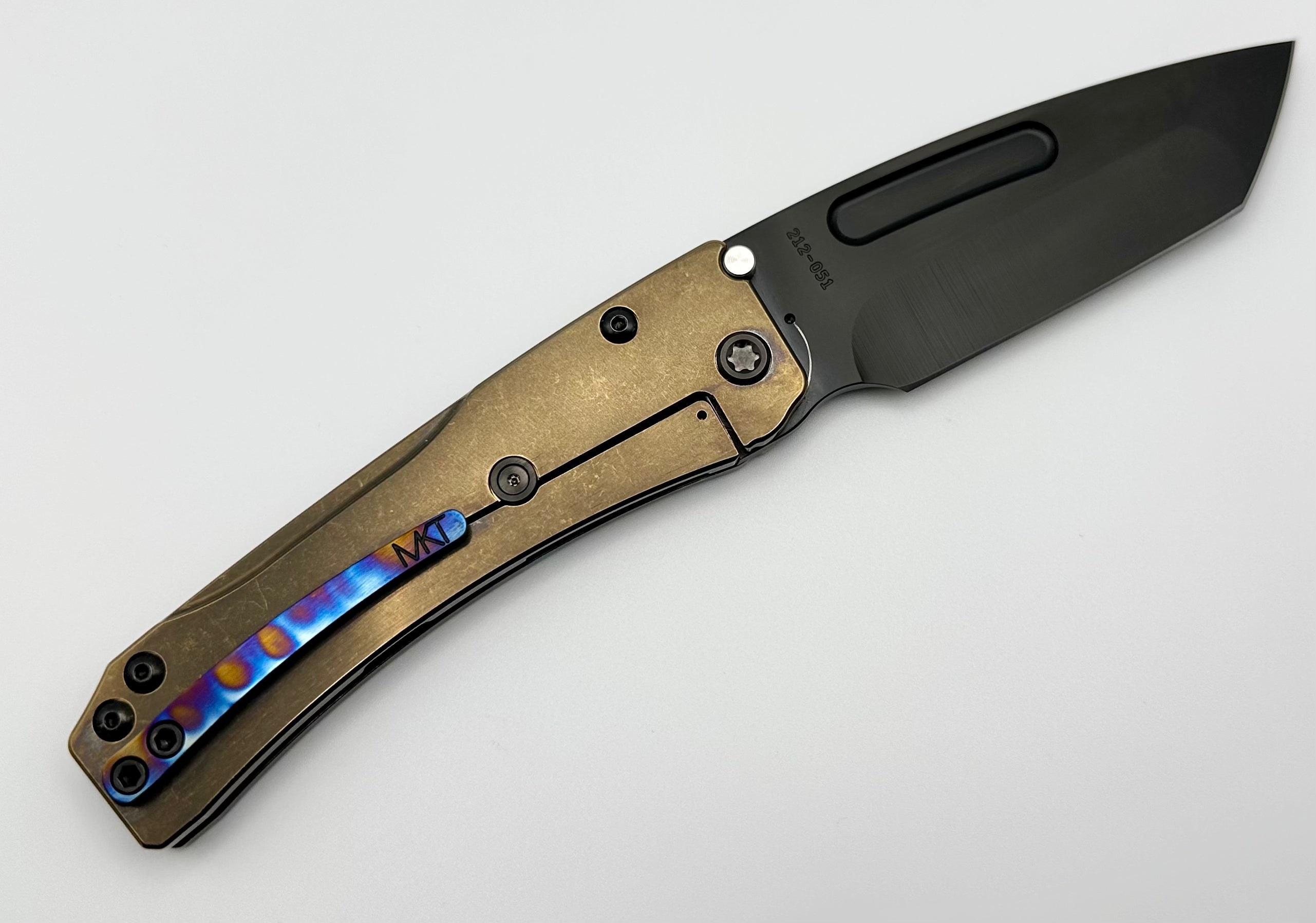 Premium Medford Slim Midi Tanto EDC Knife - S45VN Blade & Bronze Handles