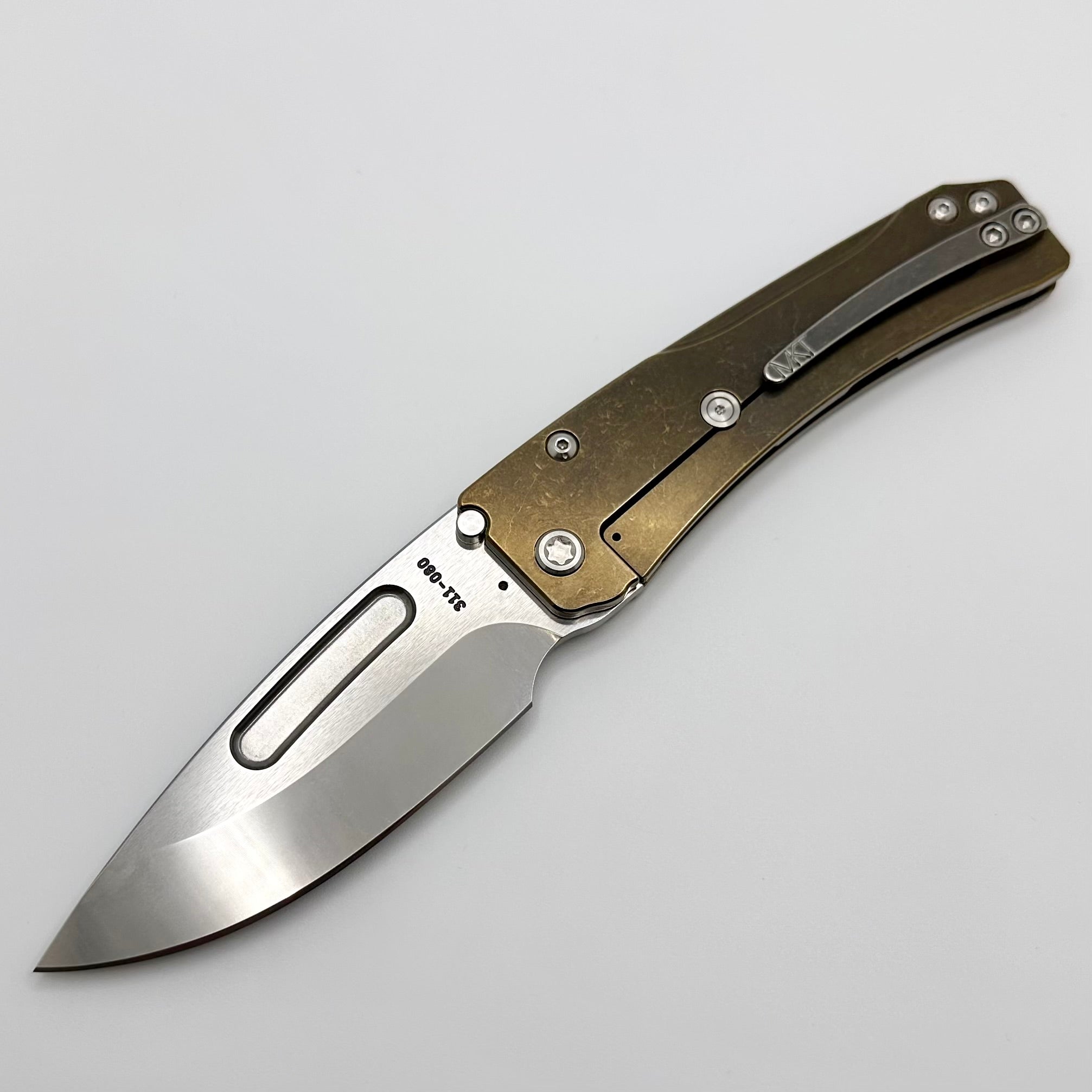 Medford Slim Midi LH: Premium Left-Handed EDC Knife with Bronze Tumbled Handles