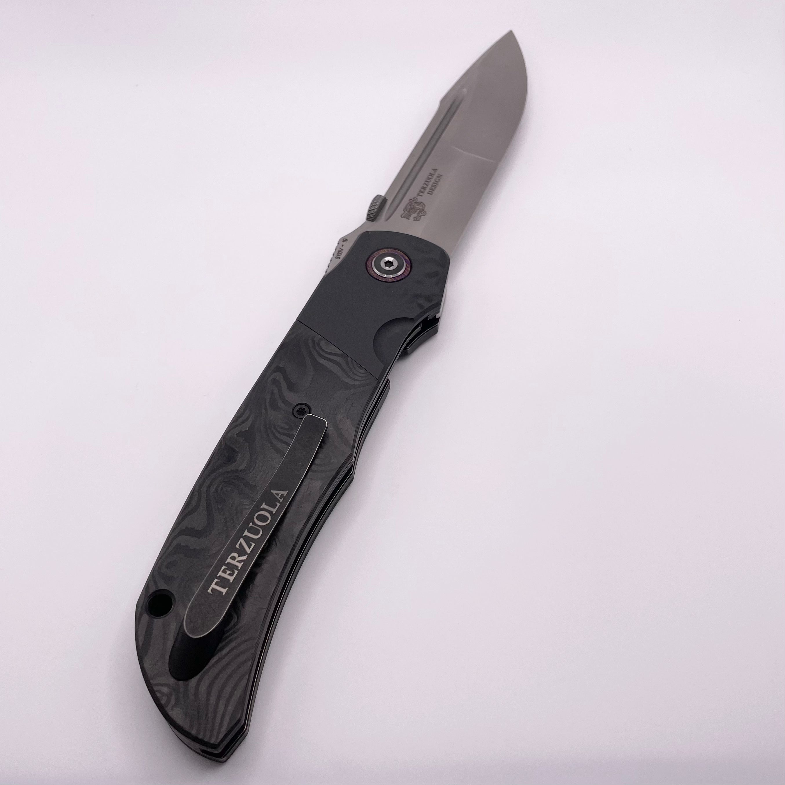 Premium Custom Knife Factory Eagle Rock Zirc Bolsters with Carbon Fiber & S110V Steel - Ultimate EDC Companion