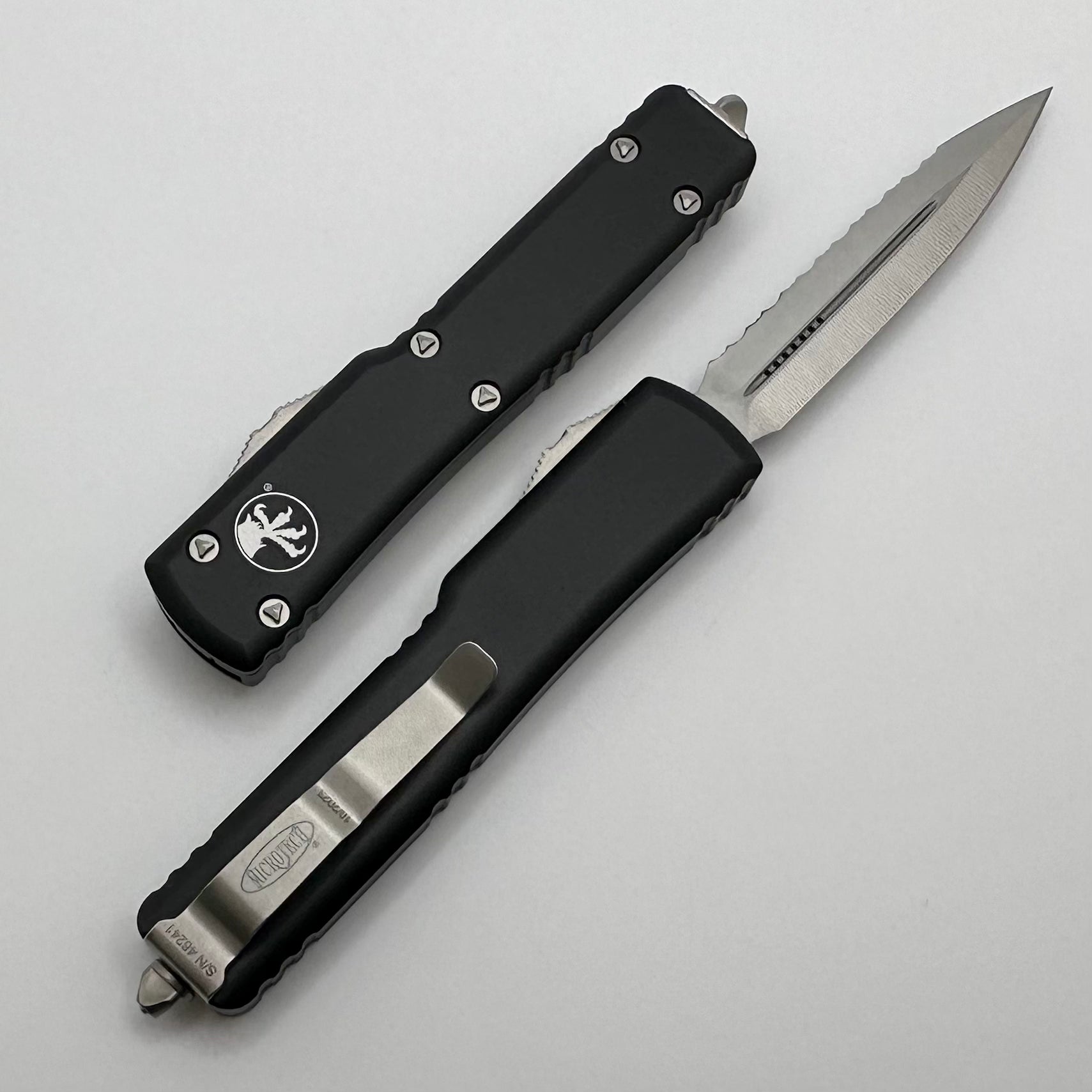 Microtech UTX-70 Premium Compact Tactical Knife - Double Edge Full Serrated