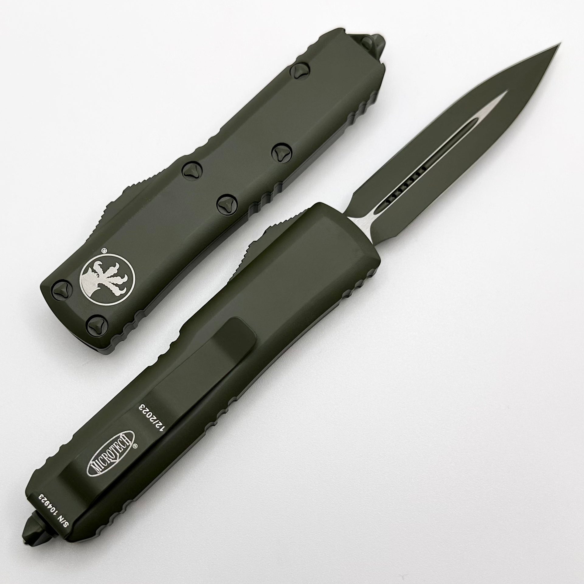 Microtech UTX-85 Double Edge Cerakote OD Green Premium EDC Knife