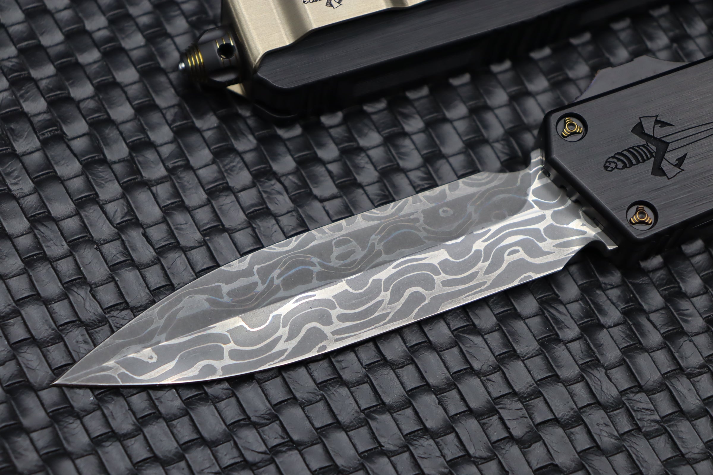 Premium Marfione Scarab II OTF Tactical Knife - Vegas Forge Vines & Roses Design