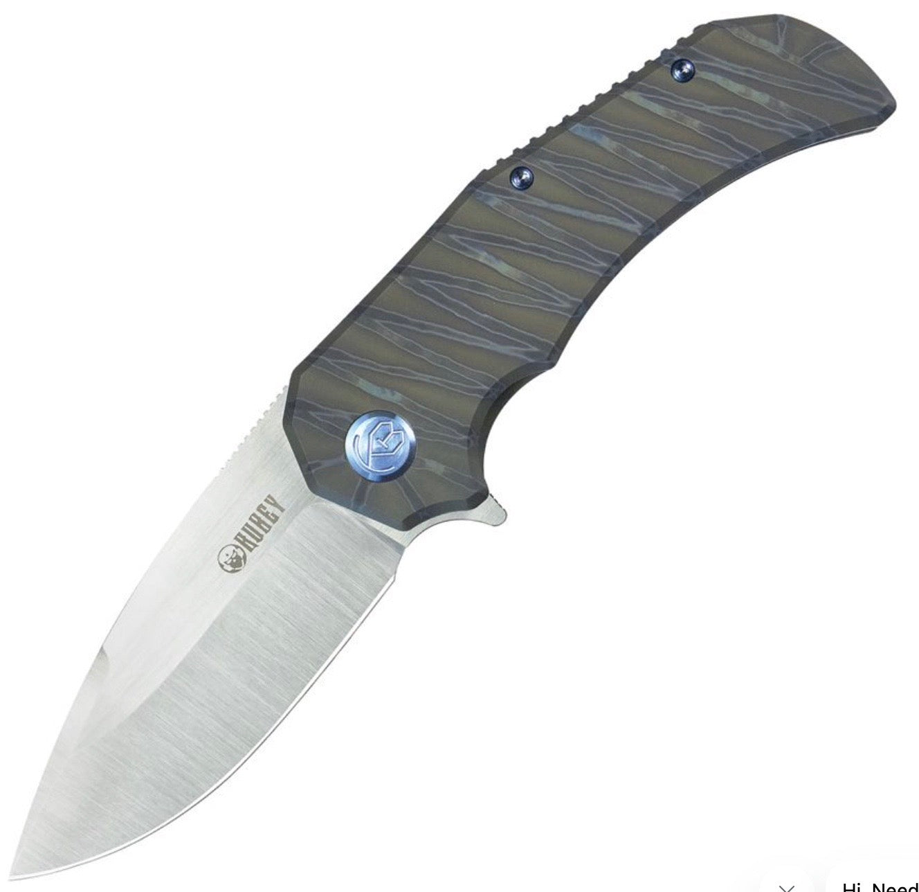 Kubey Bravo One Premium Folding Knife - M390 Blade & Titanium Handle