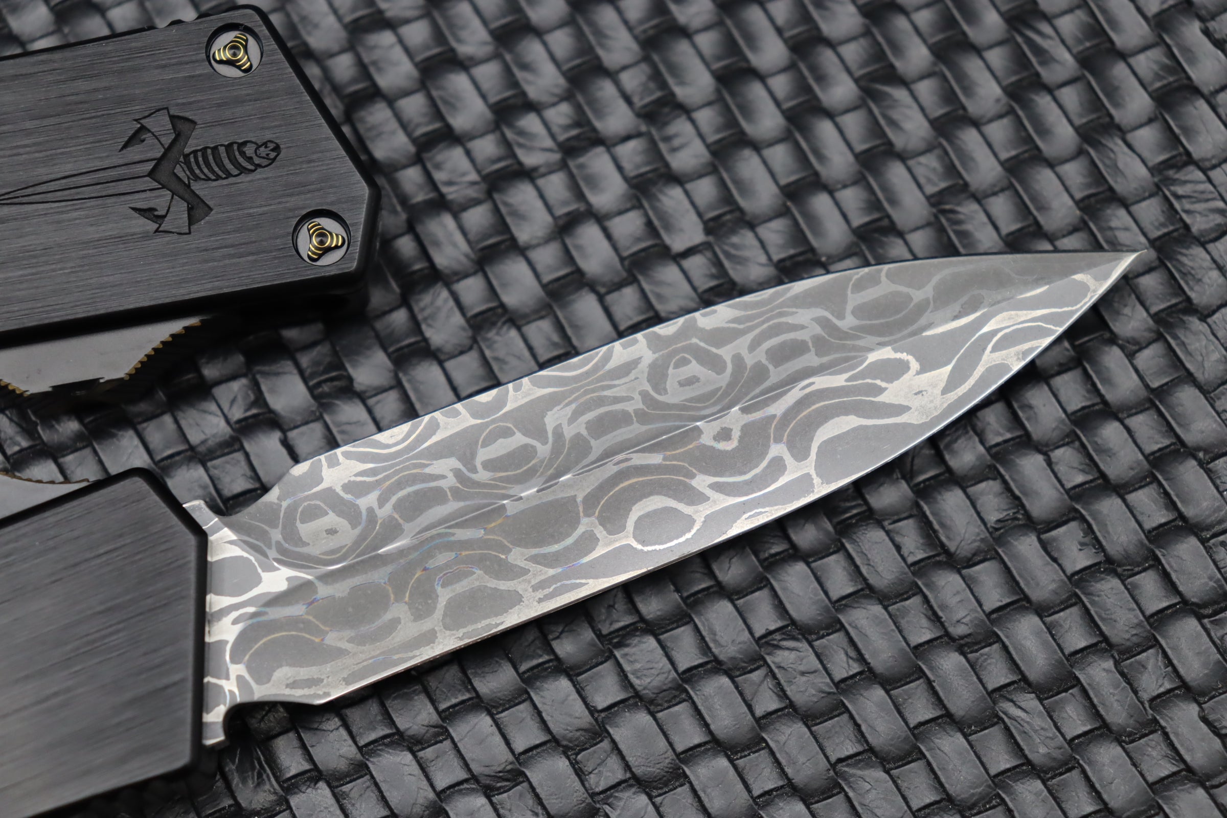 Premium Marfione Scarab II OTF Tactical Knife - Vegas Forge Vines & Roses Design