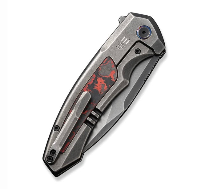 Ultimate We Knife Hyperactive Flipper - Titanium & Lava Flow Fat Carbon Handle | Vanax WE23030-2