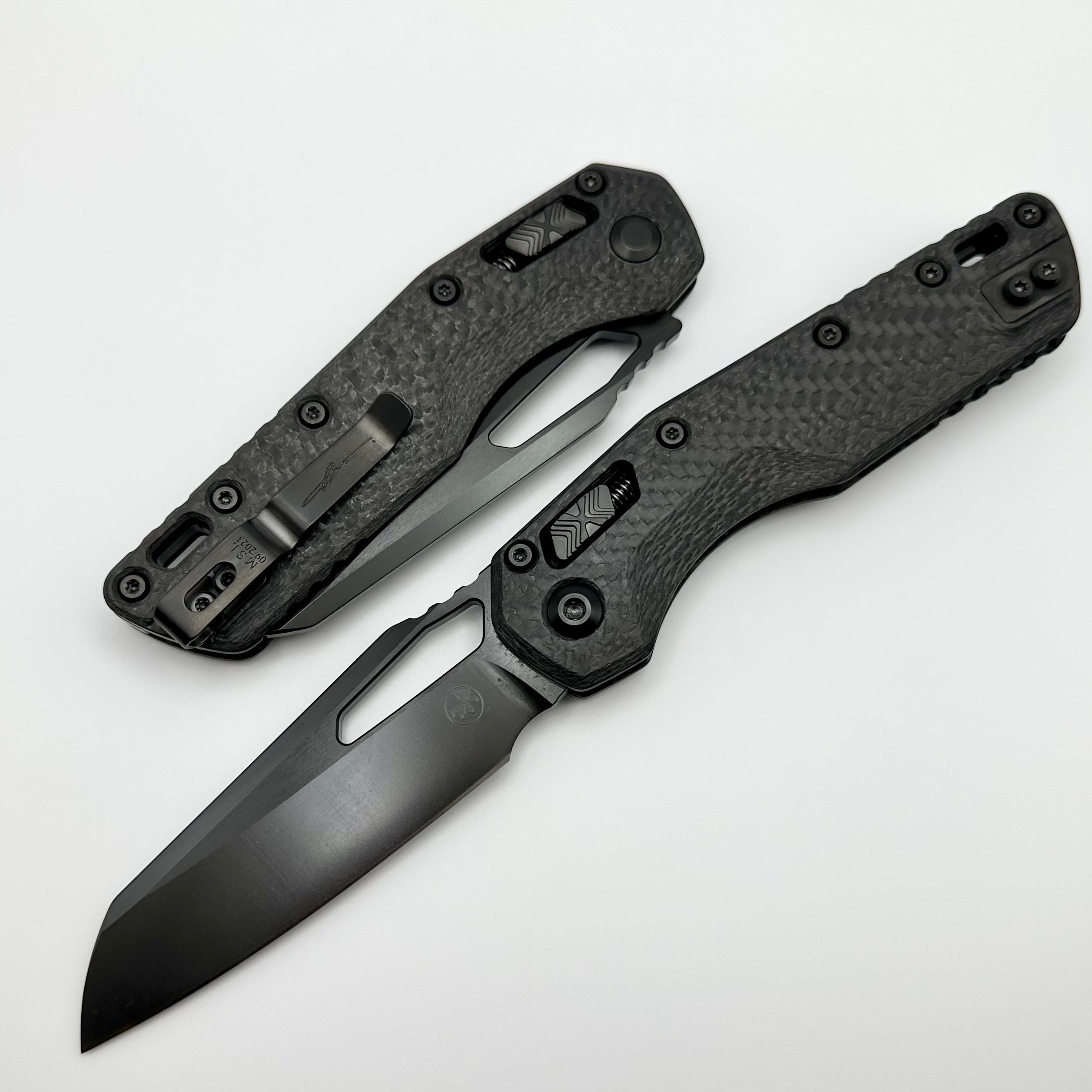 Premium Microtech MSI RAM LOK Carbon Fiber Folding Knife - M390MK DLC Blade (Exclusive One Per Household)