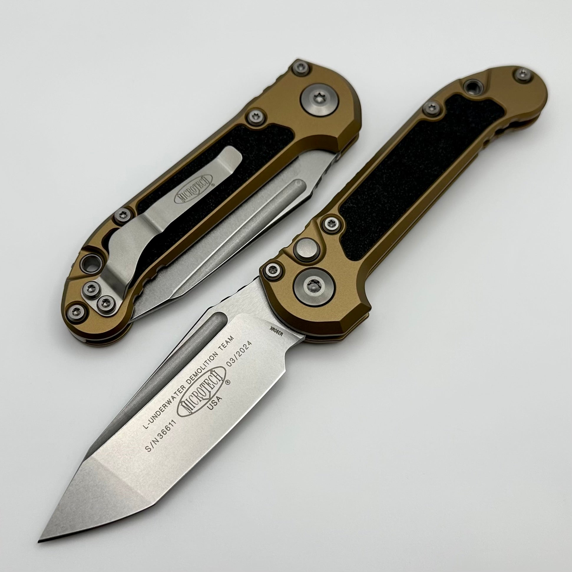 Premium Microtech LUDT Gen III Tanto Folding Knife with Tan Handle - Limited Edition