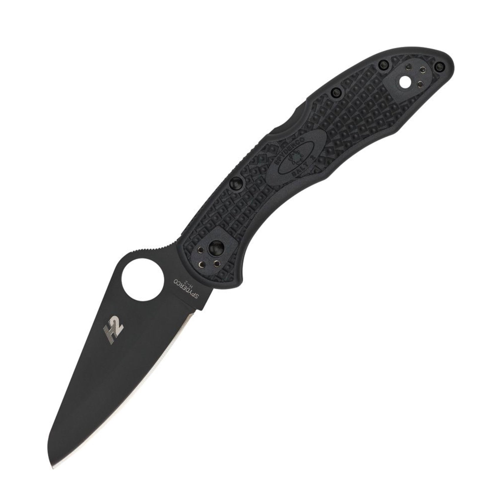 Spyderco Salt 2 Ultimate Tactical Folding Knife - Black FRN & H-1 Steel