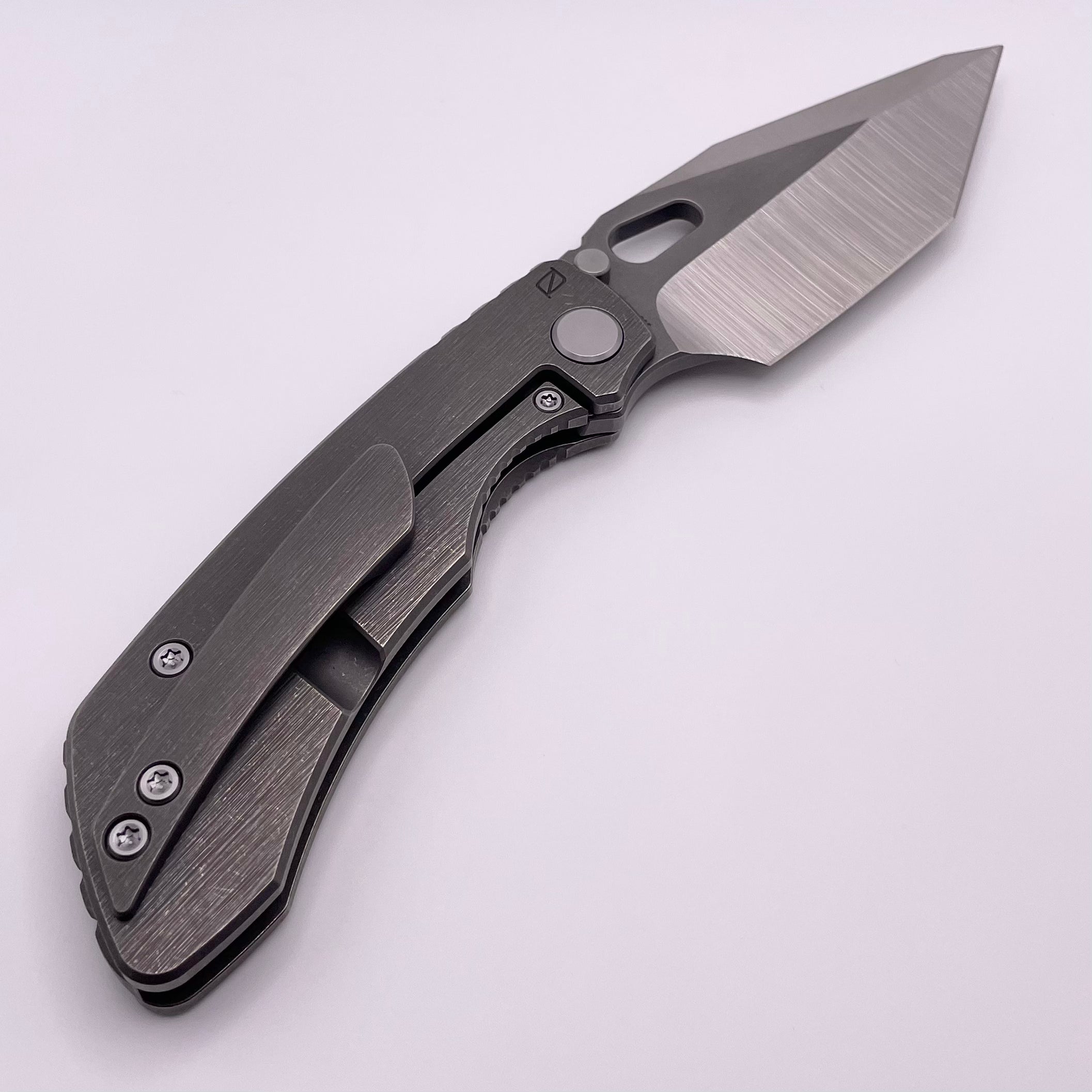 Premium Pre-Owned Custom Knife Factory Rotten Evo T - S90V Blade & Titanium Handles