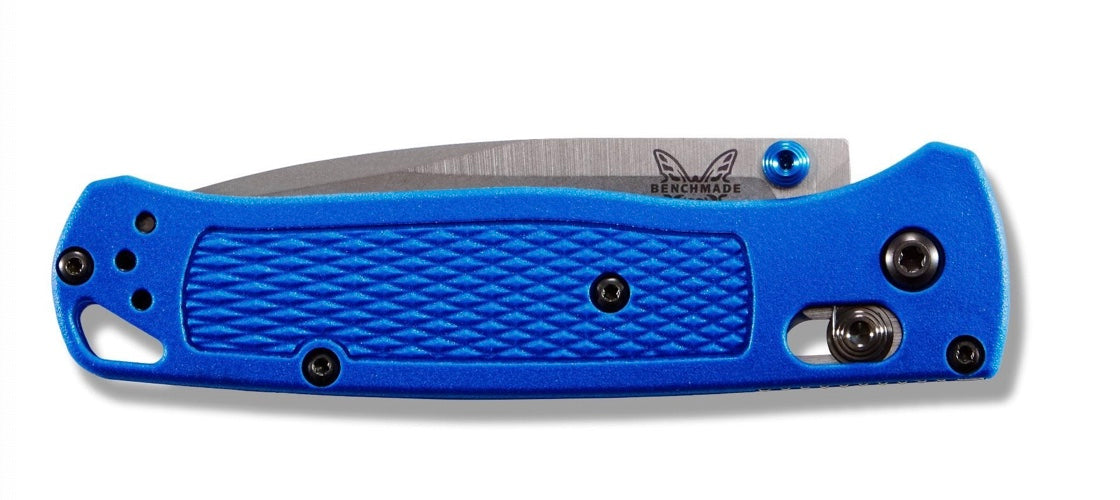 Premium Benchmade Bugout Knife: Blue Grivory Handle & S30V Steel