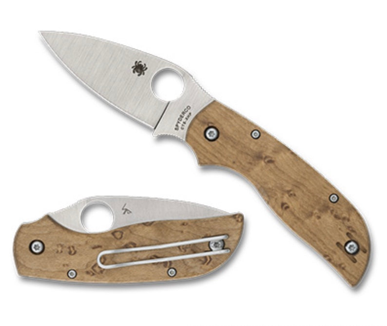 Premium Spyderco Chaparral Slipit - Birdseye Maple Handle & CTS-XHP Blade