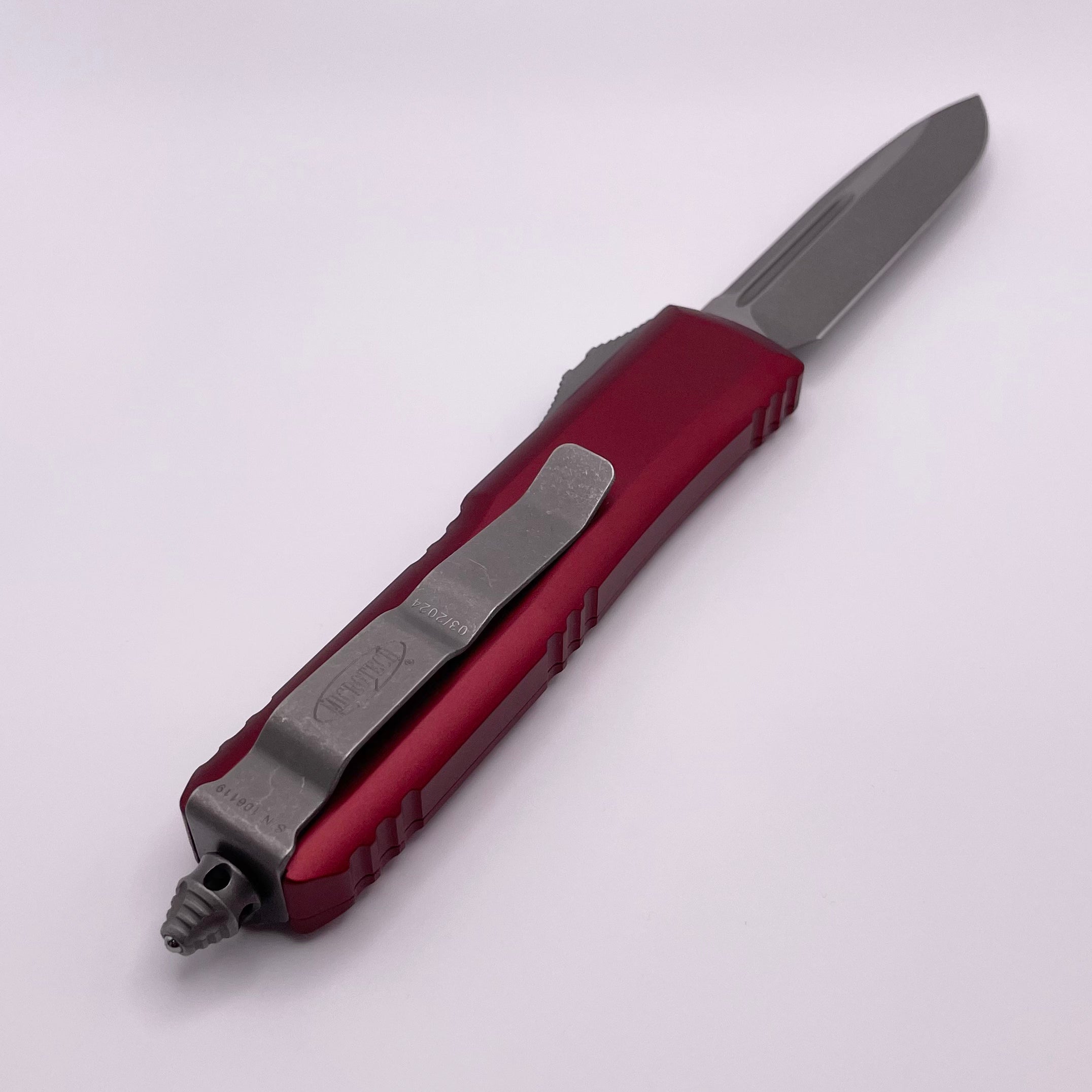 Premium Pre-Owned Microtech UTX-85 Apocalyptic EDC Knife - Merlot Finish