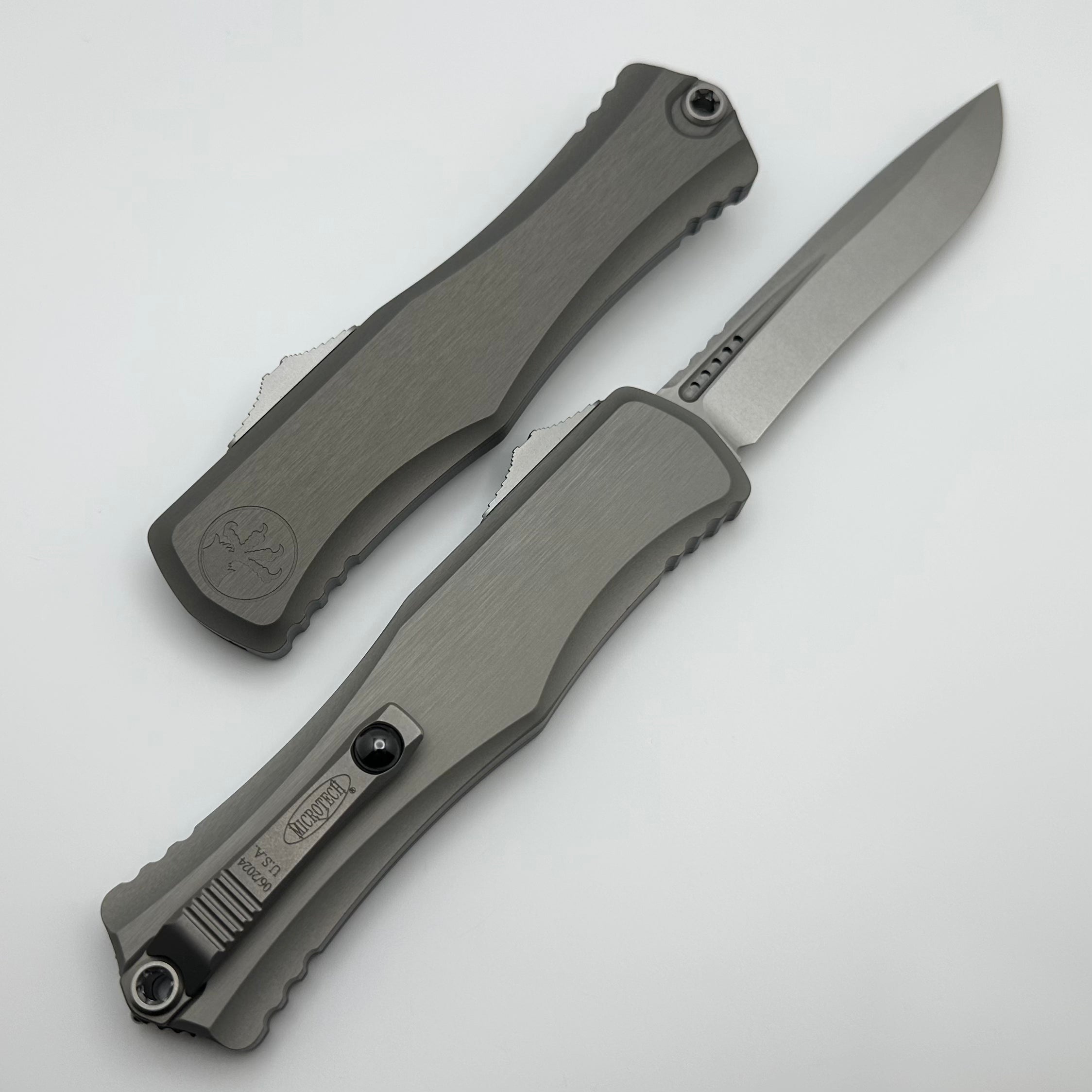 Microtech Hera II Ultimate Stonewash Recurve Tactical Knife