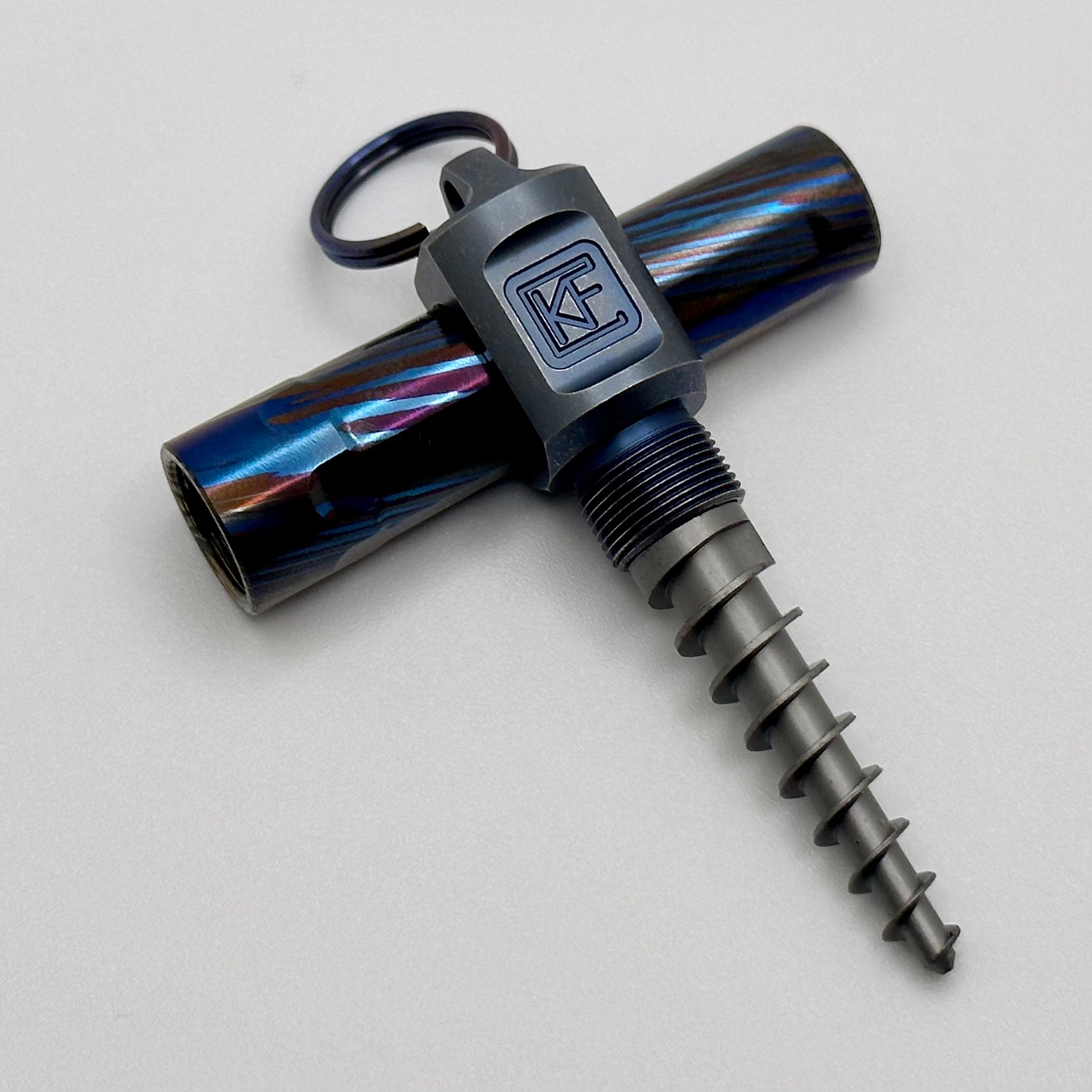 Premium ZircuTi & Titanium Corkscrew Bottle Opener by Custom Knife Factory