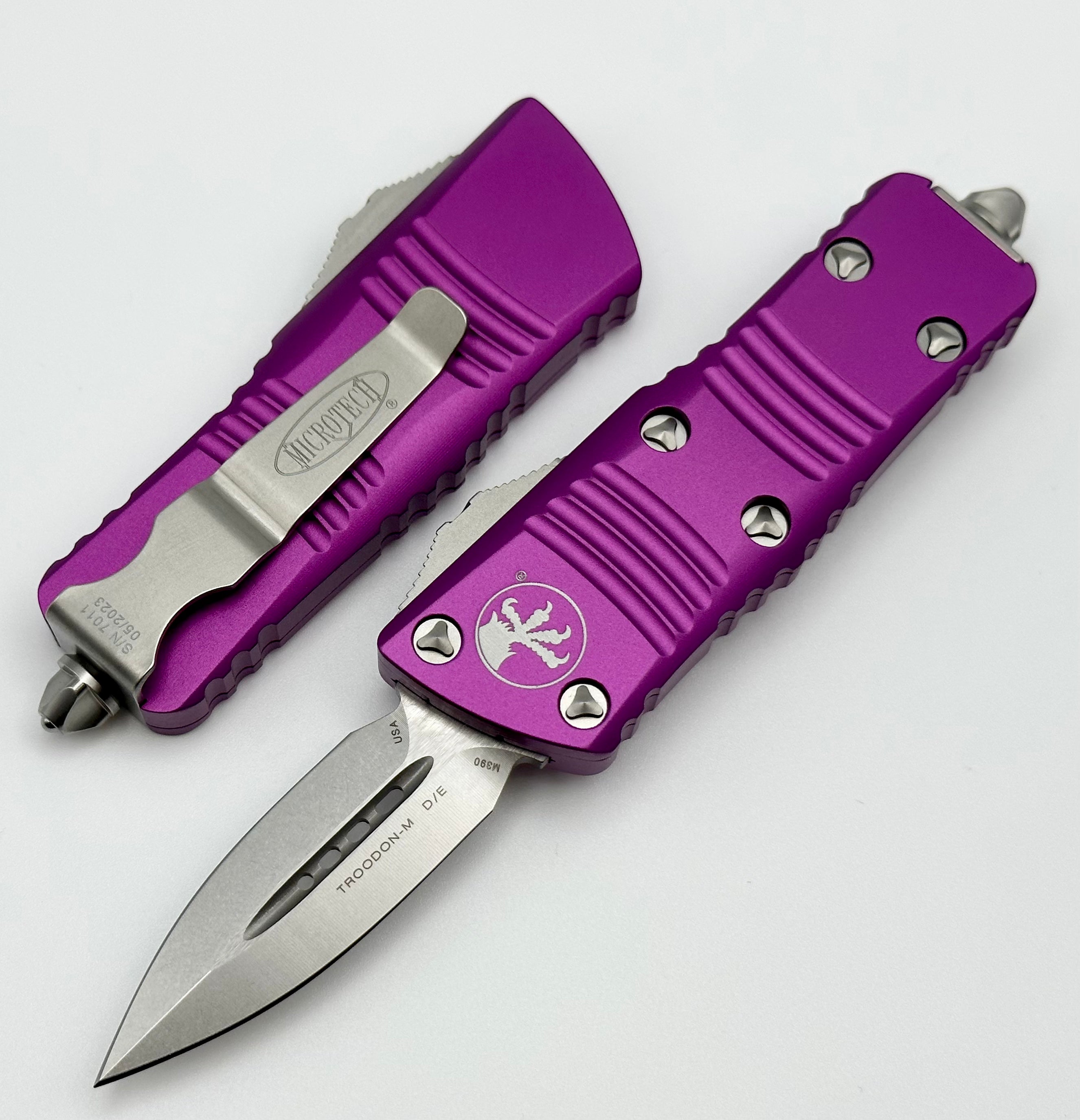 Microtech Mini Troodon D/E Stonewash & Violet – Ultimate Compact EDC Knife