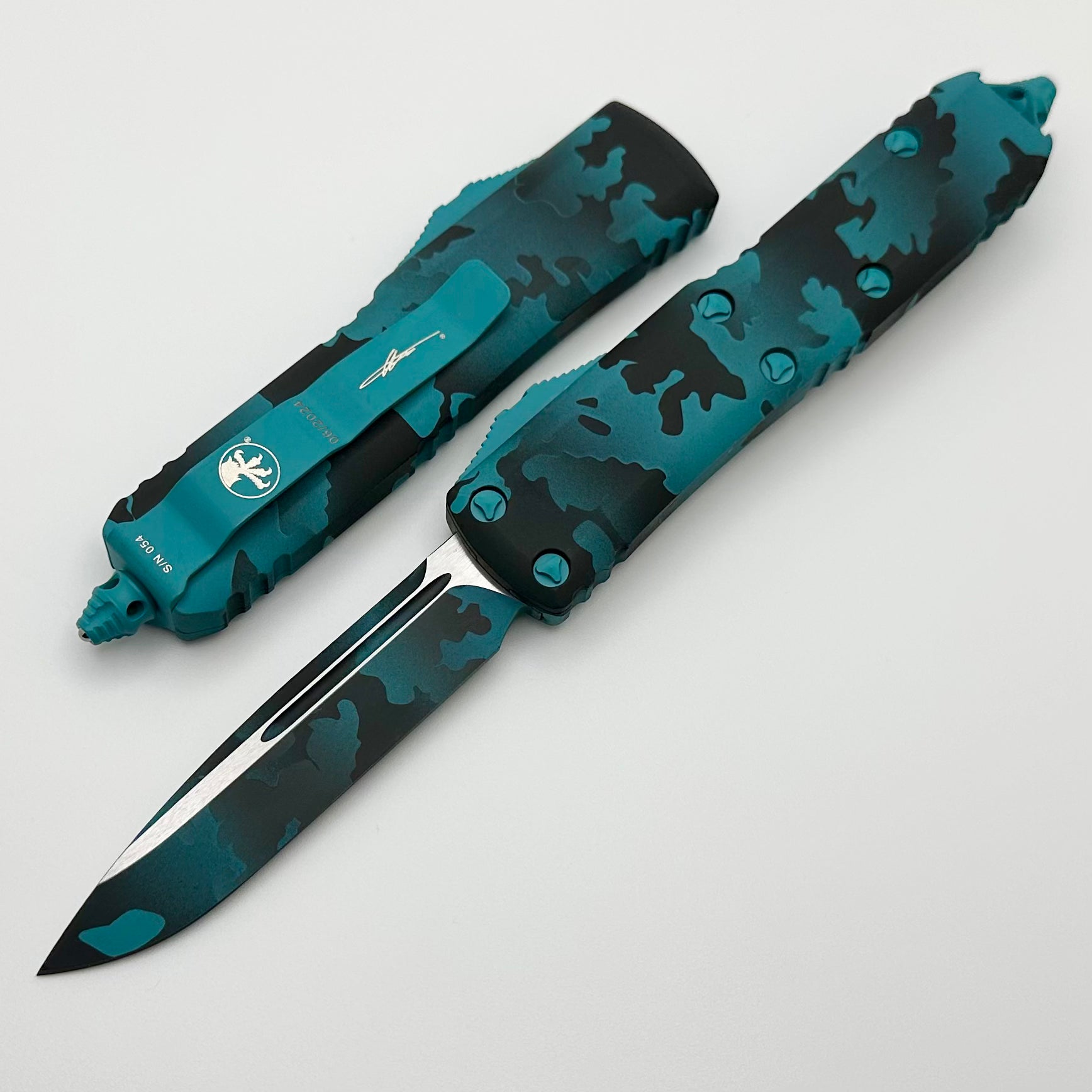 Microtech UTX-85 S/E Turquoise Camo Signature Series - Premium Everyday Carry Knife