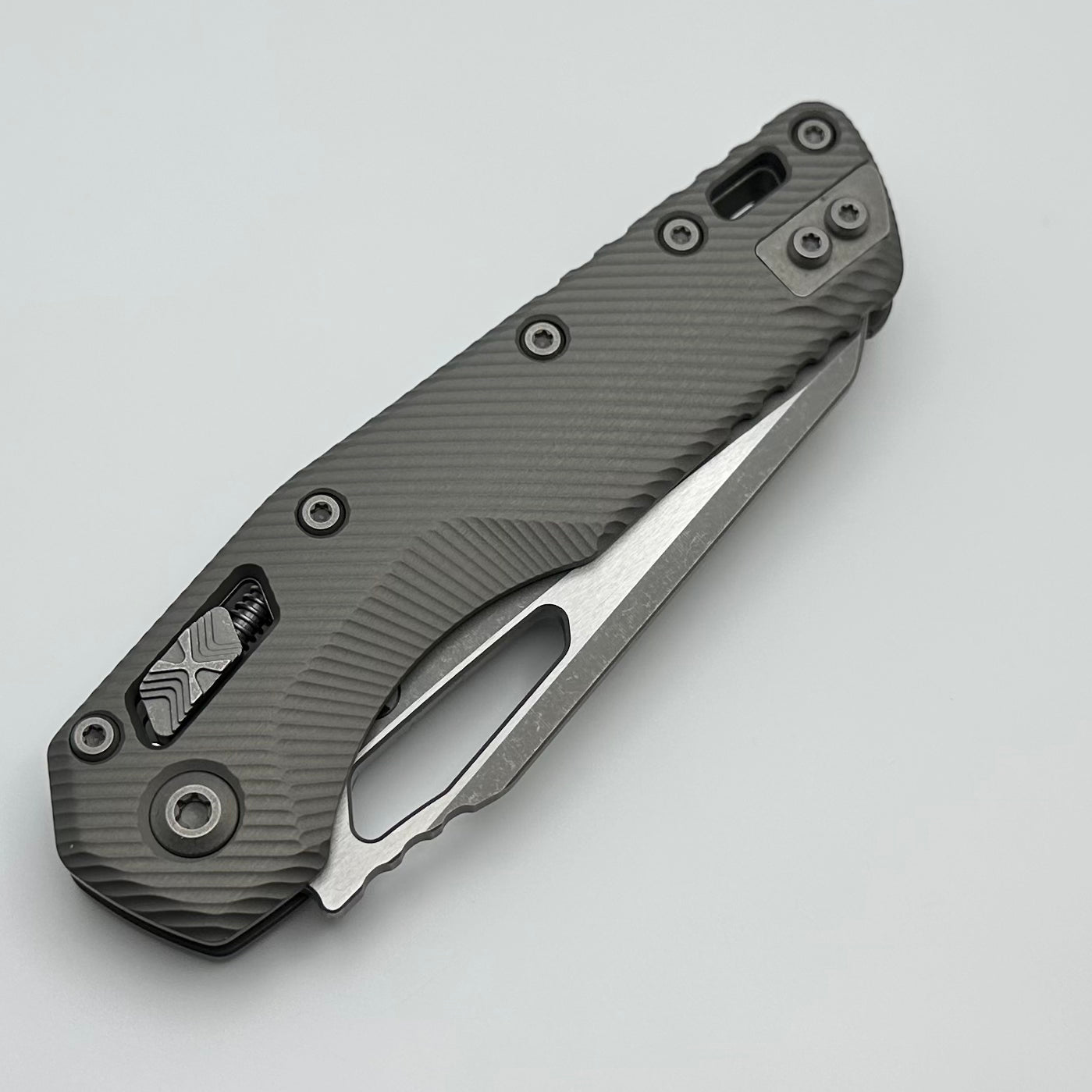 Microtech MSI RAM LOK Folding Knife - Premium M390MK Steel, Apocalyptic Finish, Pre-Owned Excellence