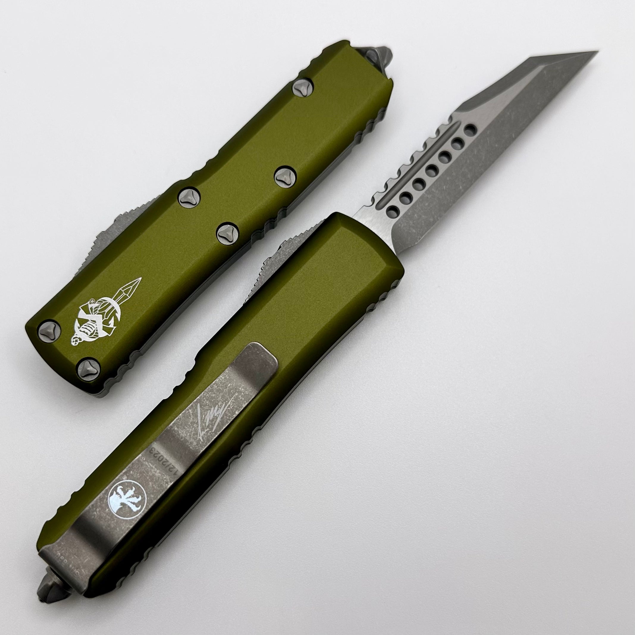 Microtech UTX-85 Warhound Apocalyptic & OD Green Signature Series – Premium EDC Knife