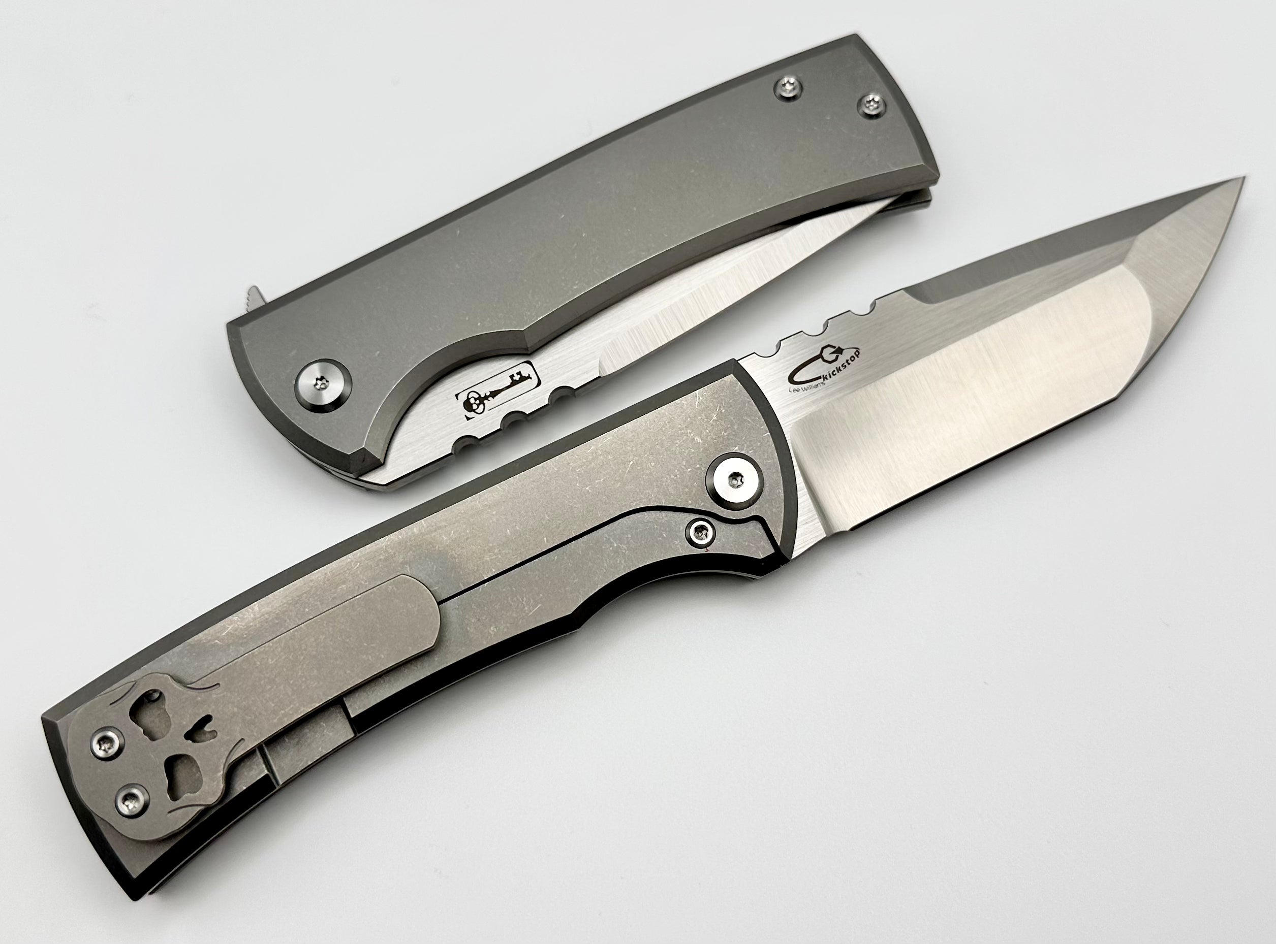 Chaves Knives Redencion 229 Kickstop Titanium & M390 Tanto - Premium Tactical Folding Knife