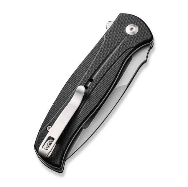 Civivi Incendie Premium Button Lock Flipper Knife - Black G-10 Handles & Stonewash Blade