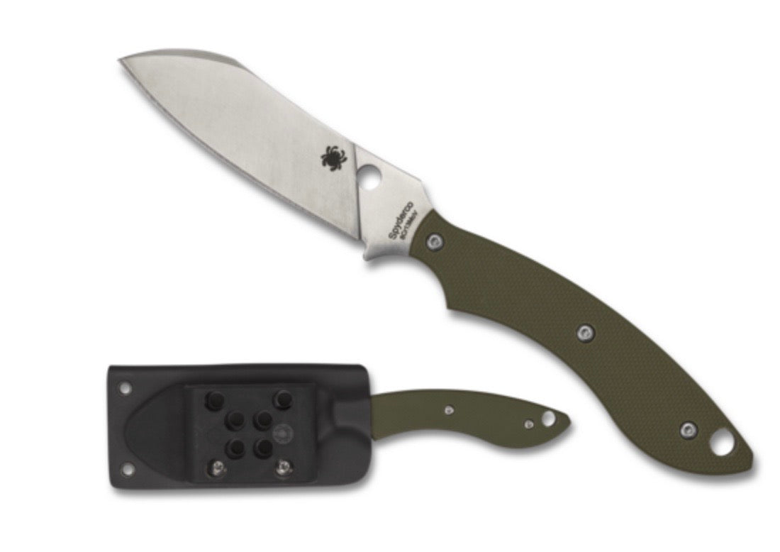 Spyderco Stok Drop Point FB50GPOD - Premium Compact Fixed Blade Knife