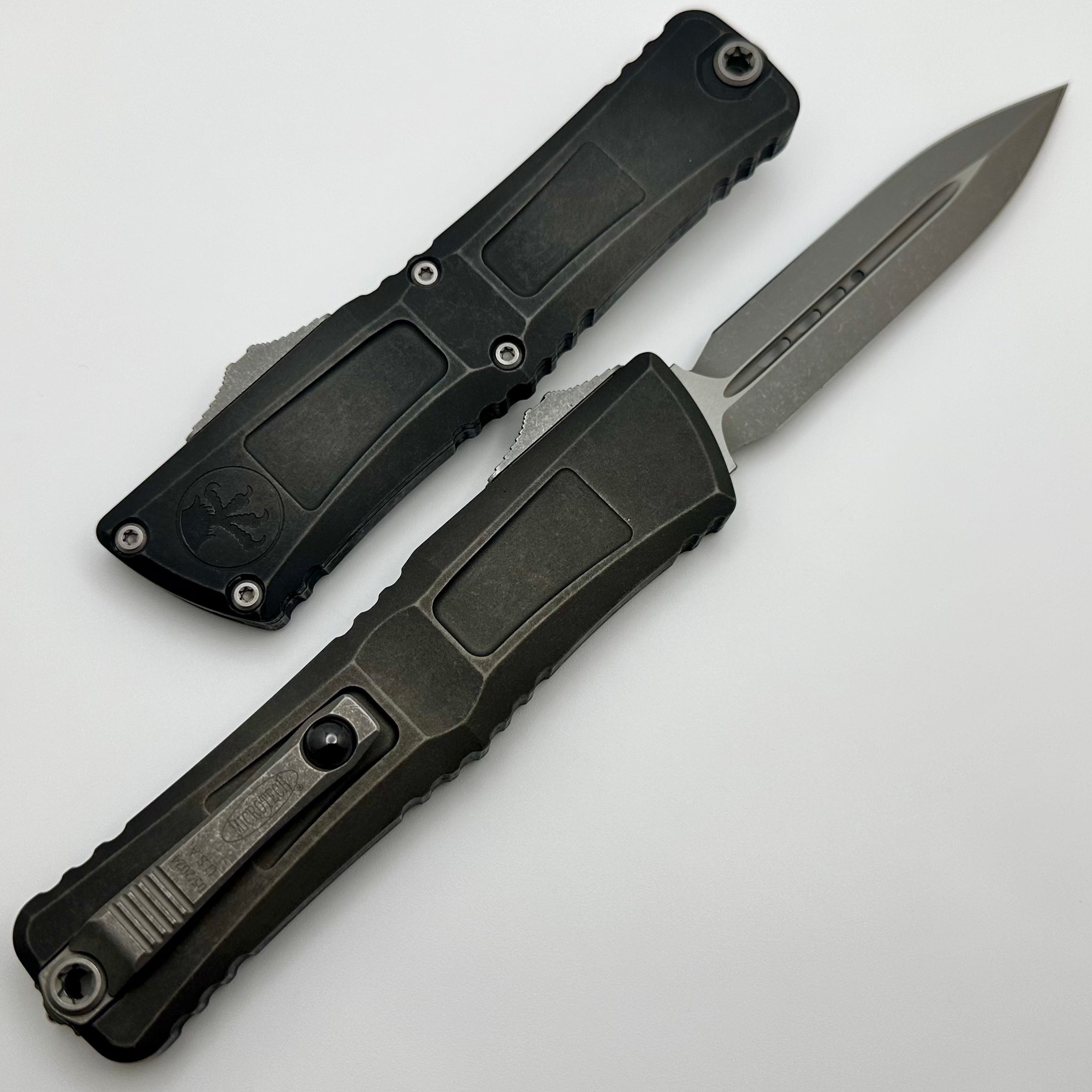 Microtech Ultimate Combat Troodon Gen III Apocalyptic Black OTF Knife