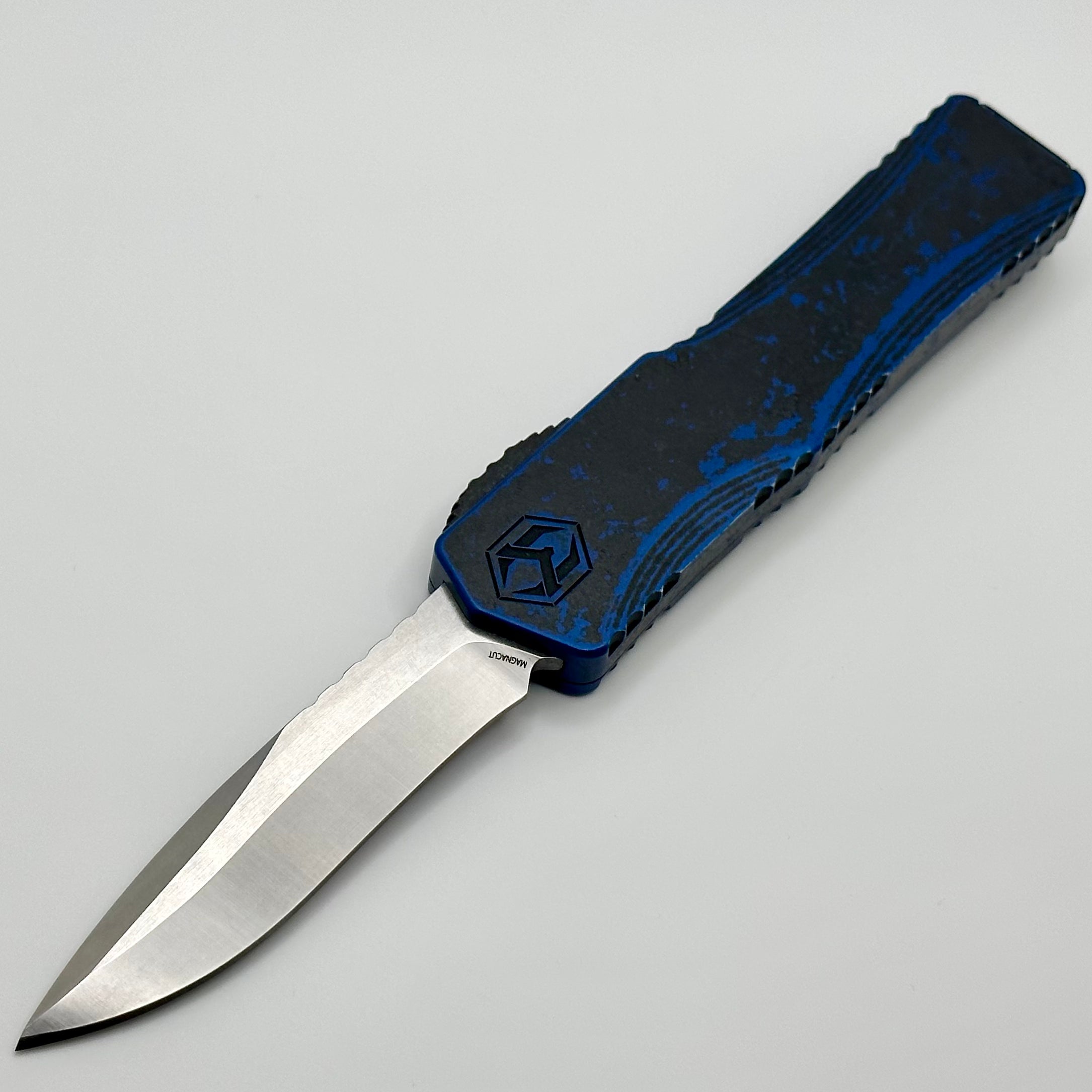 Heretic Knives Colossus Blade Show West 2023 Edition - Premium Blue & Stonewash Recurve Magnacut