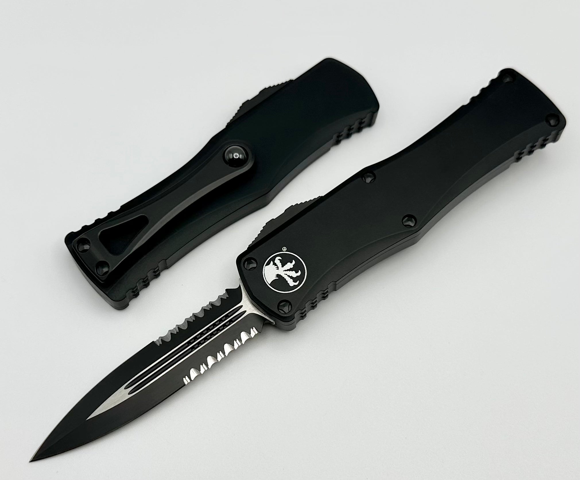 Microtech Hera Double Edge Black Tactical Knife - Premium M390 Steel