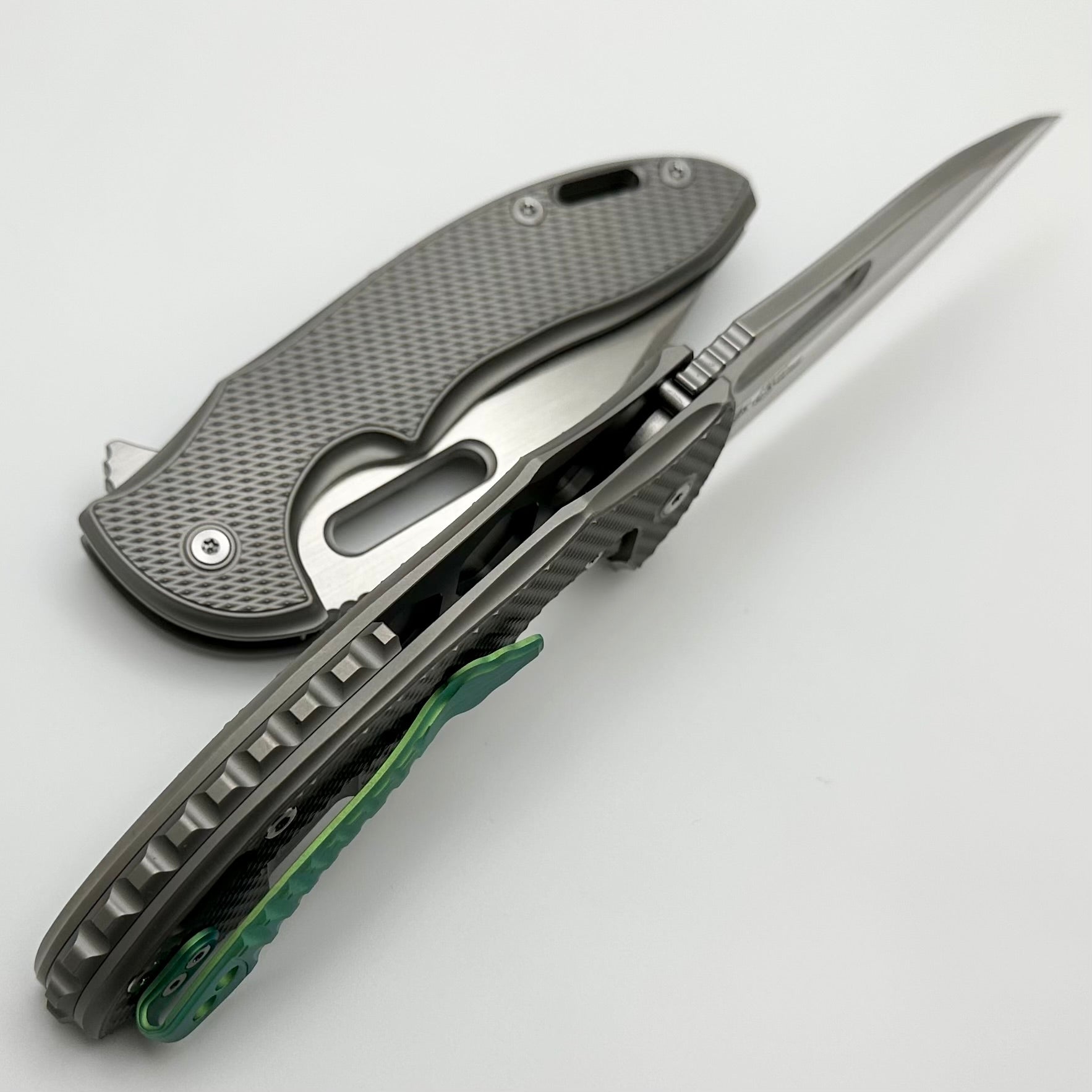 Mechforce Knives Sentry Rick Lala Collab: Premium Titanium & M390 Folding Knife with Exclusive Green Clip