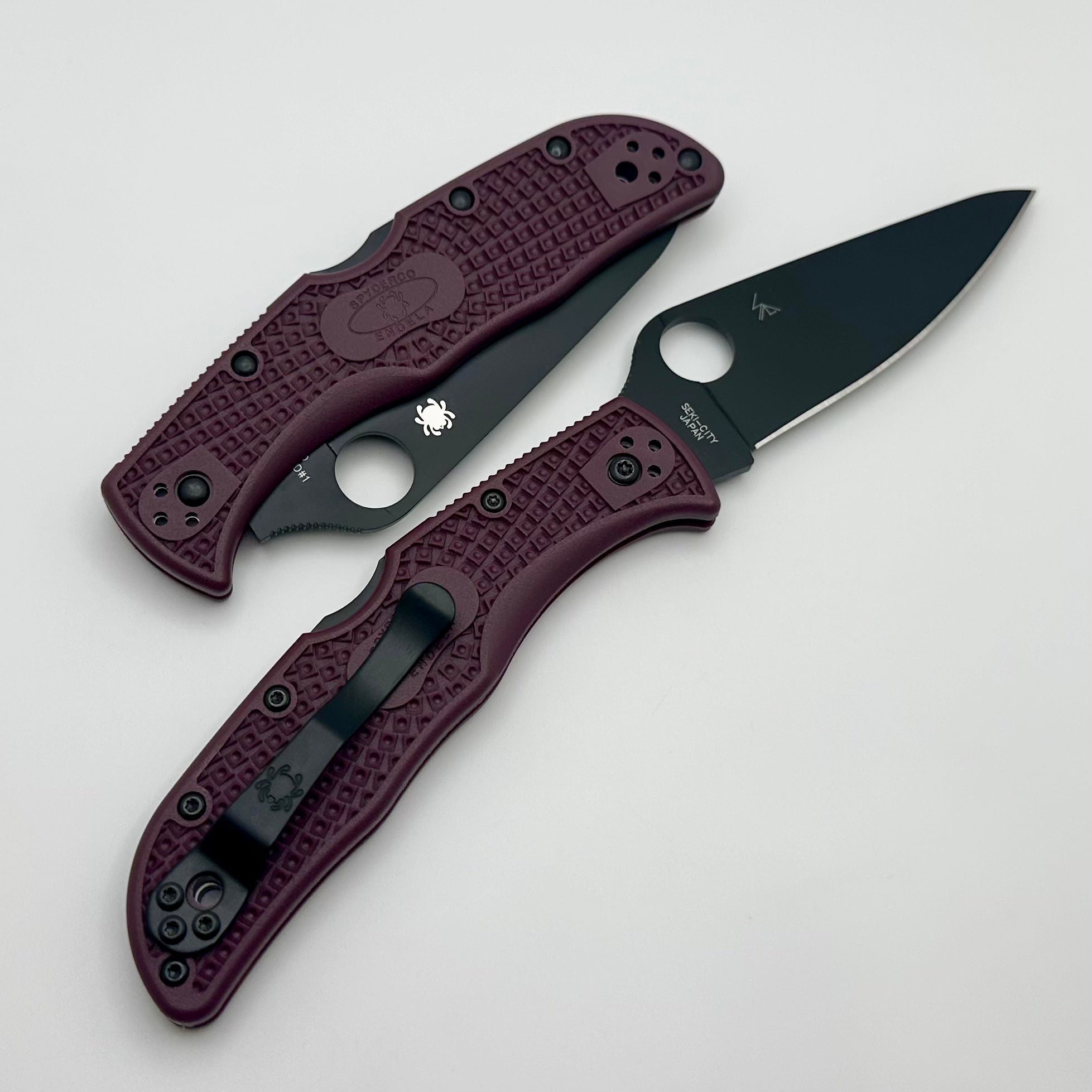 Spyderco Endela Burgundy Lightweight Sprint Run – Premium FRN Handle & Micro-Melt PD-1 Steel