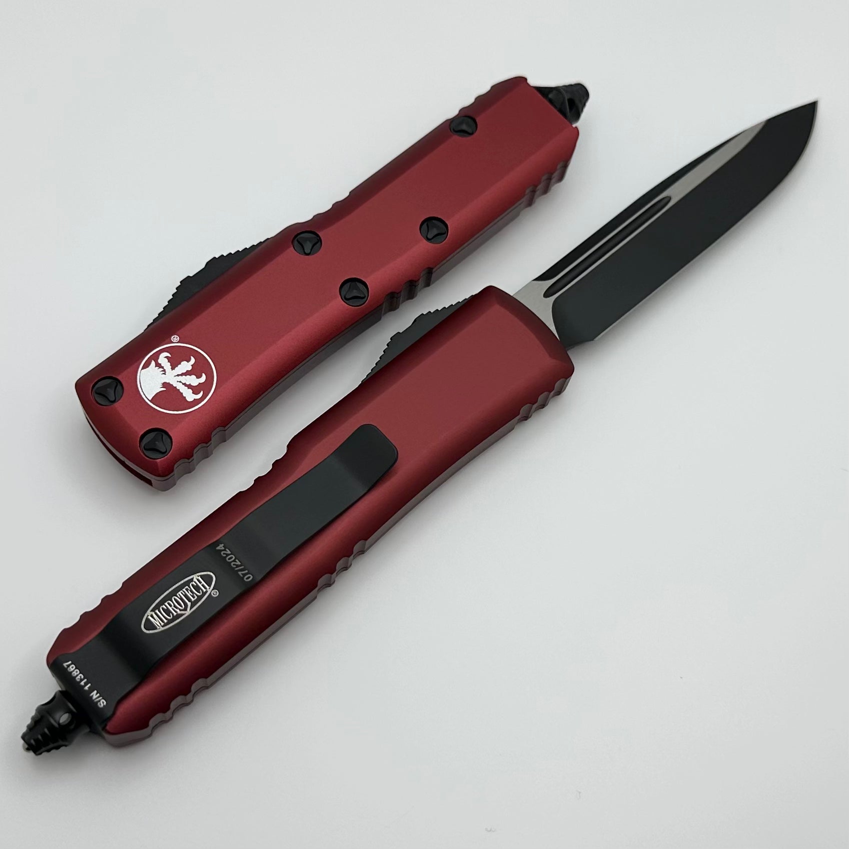 Microtech UTX-85 Compact Tactical Knife - Black & Merlot Edition