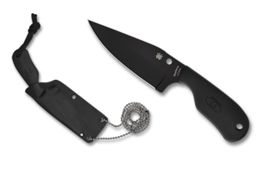 Spyderco Ultimate Subway Bowie - Black FRN & LC200N Fixed Blade